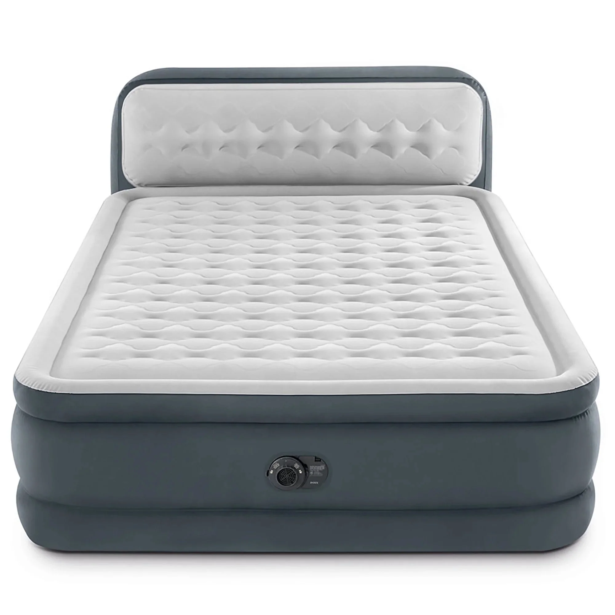 Intex Dura-Beam Deluxe Ultra Plush Headboard Queen Airbed, Gray, 18in, Built-In Pump - 64447ED - Image 11 Intex Dura-Beam Deluxe Ultra Plush Headboard Queen Airbed, Gray, 18in, Built-In Pump - 64447ED - Image 11