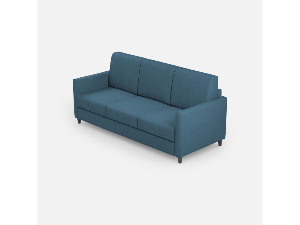 Sofá Karay de 3 plazas (tres plazas de 60 cm) dimensiones exteriores L.198 cm, color avio