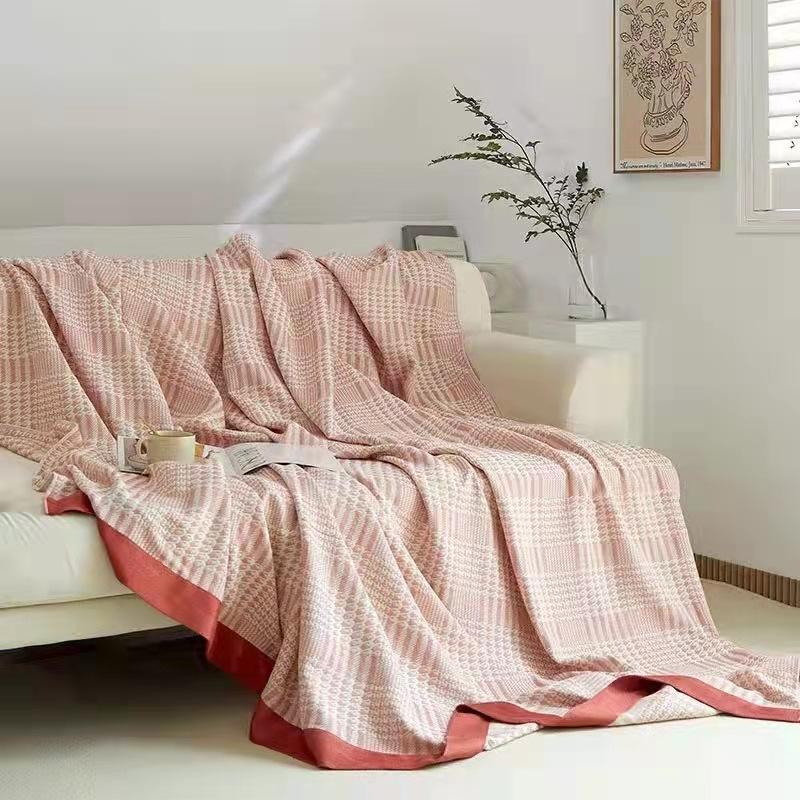 Multi Layer Bamboo Cotton Muslin Blanket Soft Hypoallergenic Lightweight Summer Air Conditioning Sofa Throw