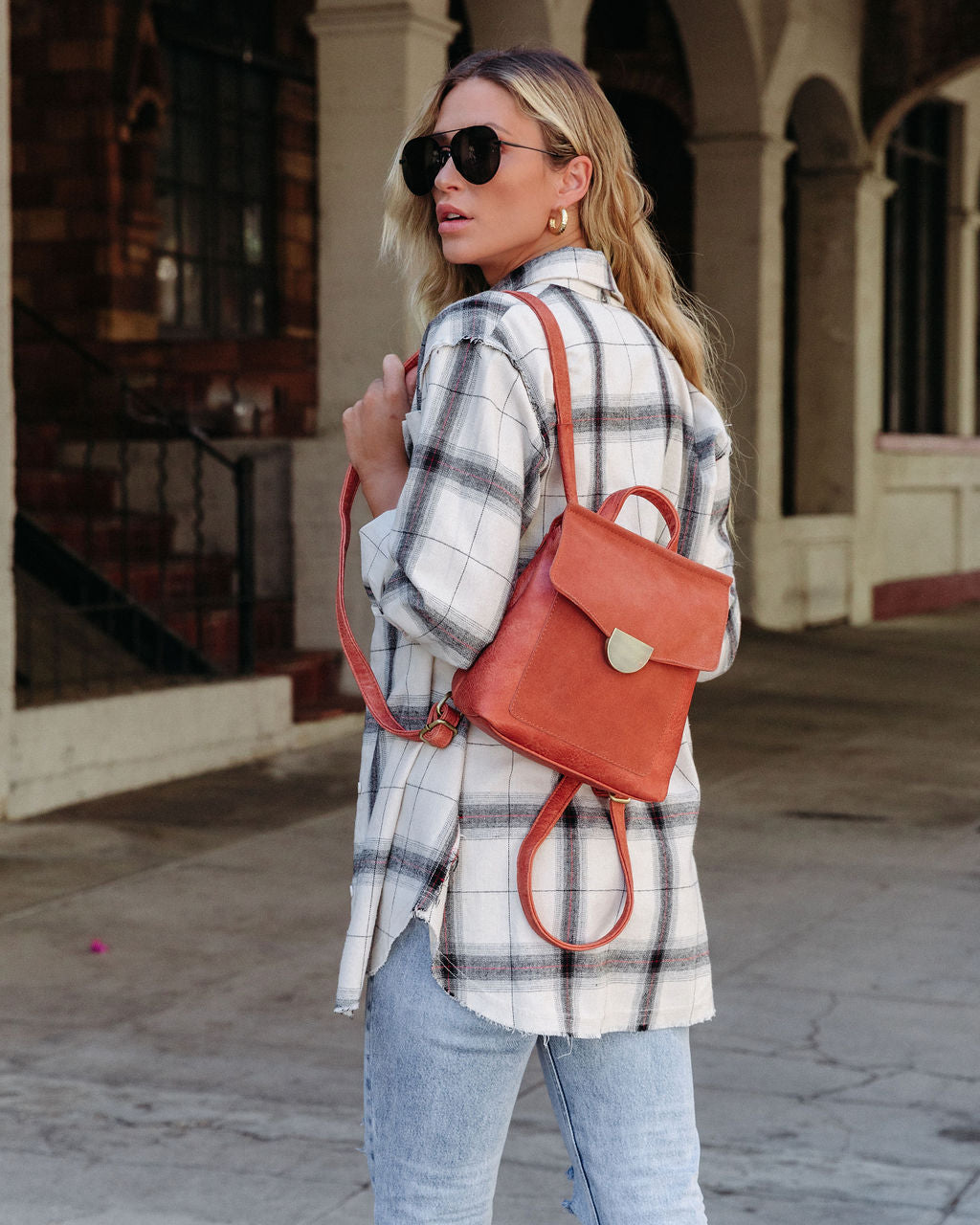 Claudette Crossbody Backpack - Cinnamon - SALE - Se7enfashion