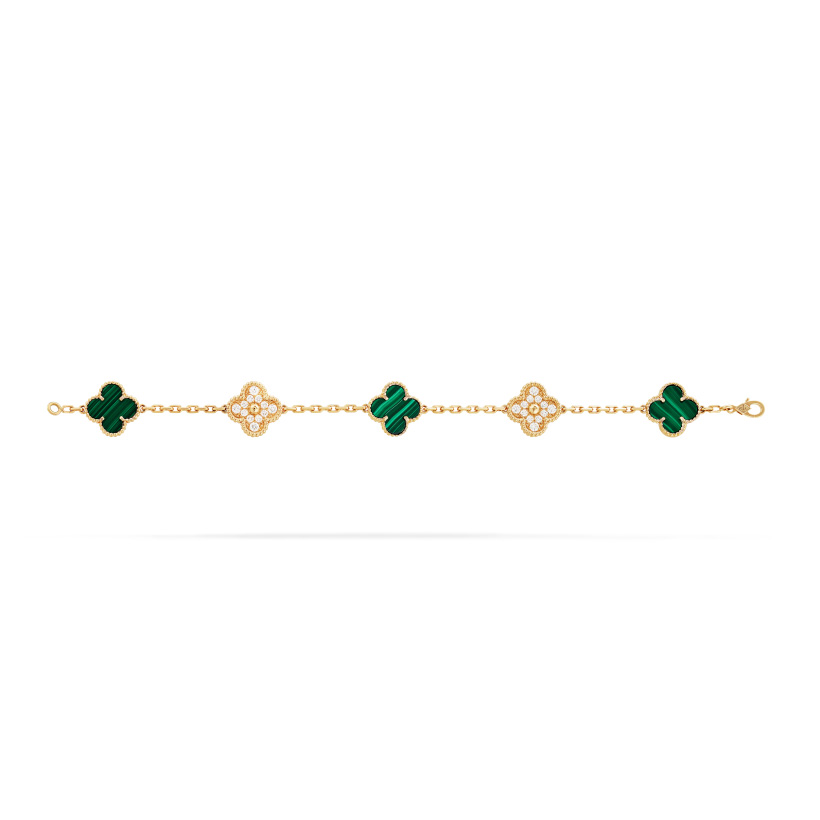 Replicate Vintage Alhambra bracelet, 5 motifs(1:1 replica) - Original Replica Club