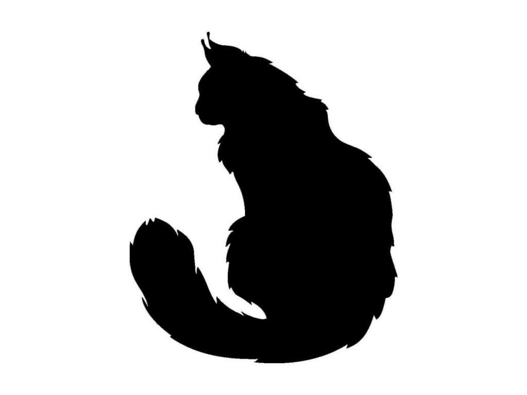 Decoración de Metal Gato 93, Negro, 36x0,15x44 cm, hogvips