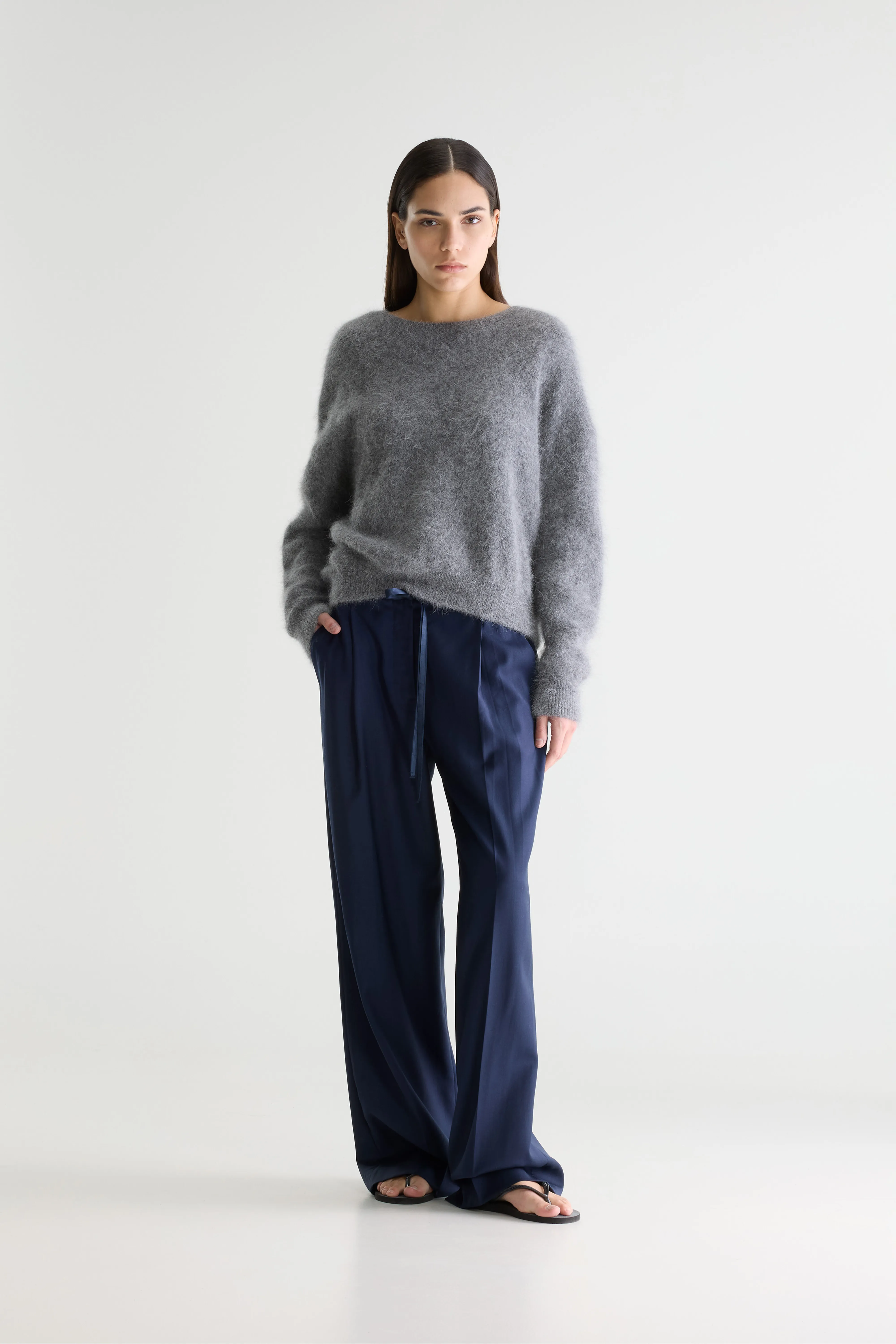 Bellerose Datus angora-blend grey sweater (252 / W / MID GREY)