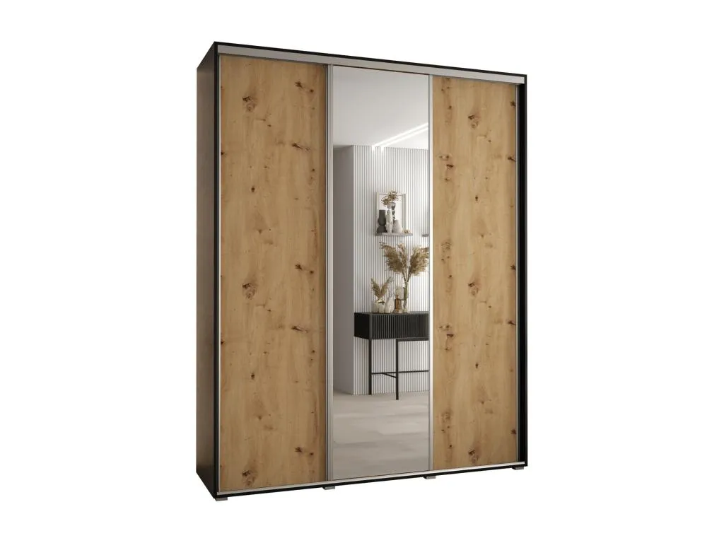 ARMARIO Patriciabaezcasa 3 DE PUERTAS CORREDERAS 235.2/200/45 3 puertas (Negro/Artisan/Plata)