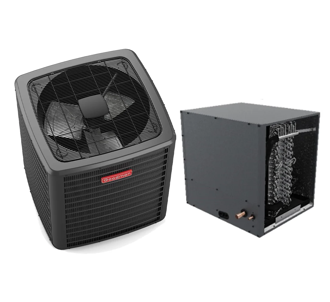 Goodman Multi-Family Series 1.5 Ton 14.3 SEER2 Air Conditioning Condenser And Horizontal Coil, 17.5 inch - GSXM401810 - CHPTA1822B4