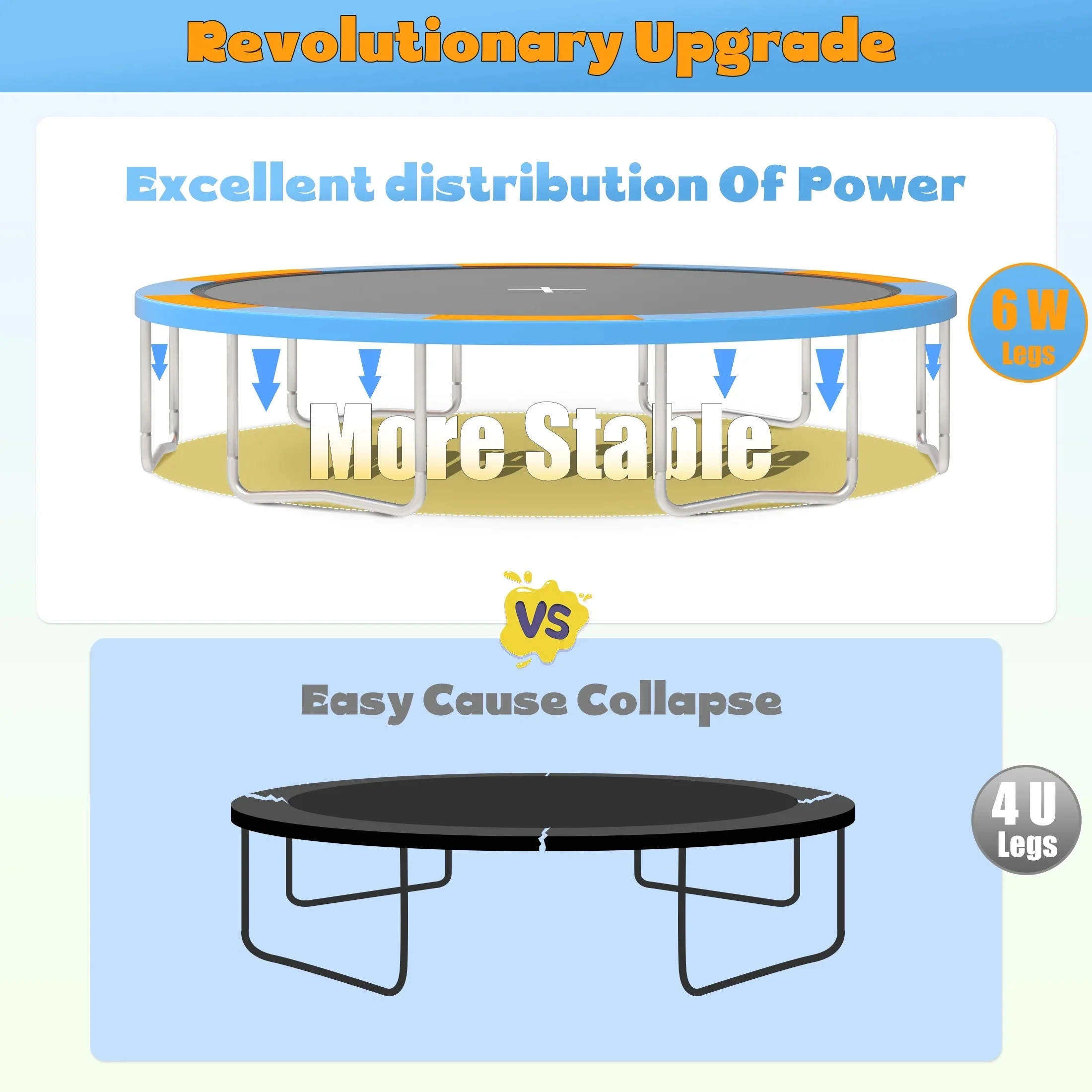 SHINPT 14ft Outdoor Trampoline With Safety Net, Basketball Hoop And Ladder - Image 24 SHINPT 14ft Outdoor Trampoline With Safety Net, Basketball Hoop And Ladder - Image 24