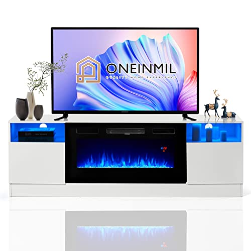 Oneinmil Fireplace TV Stand with 36