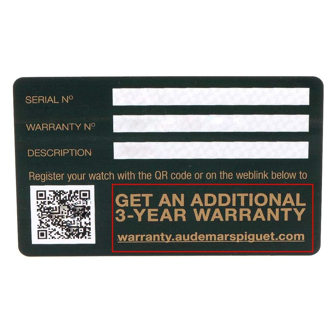 Audemars Piguet Replica Custom Warranty Card