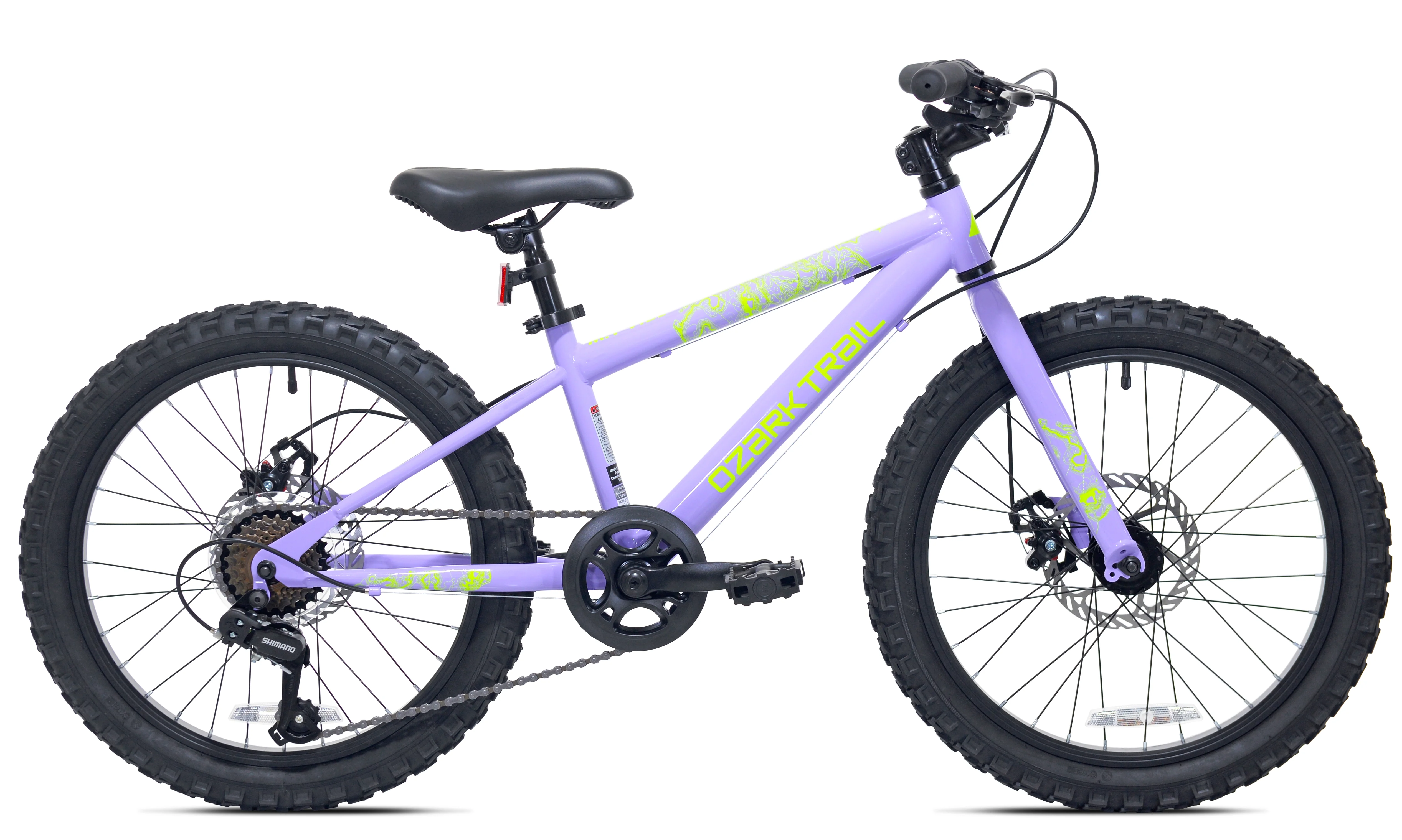 20" Ozark Trail Vibe Mountain Bicycle, 7 Speed, Fits Rider 3'11"-4'4", Purple, Teen, Unisex - Image 3