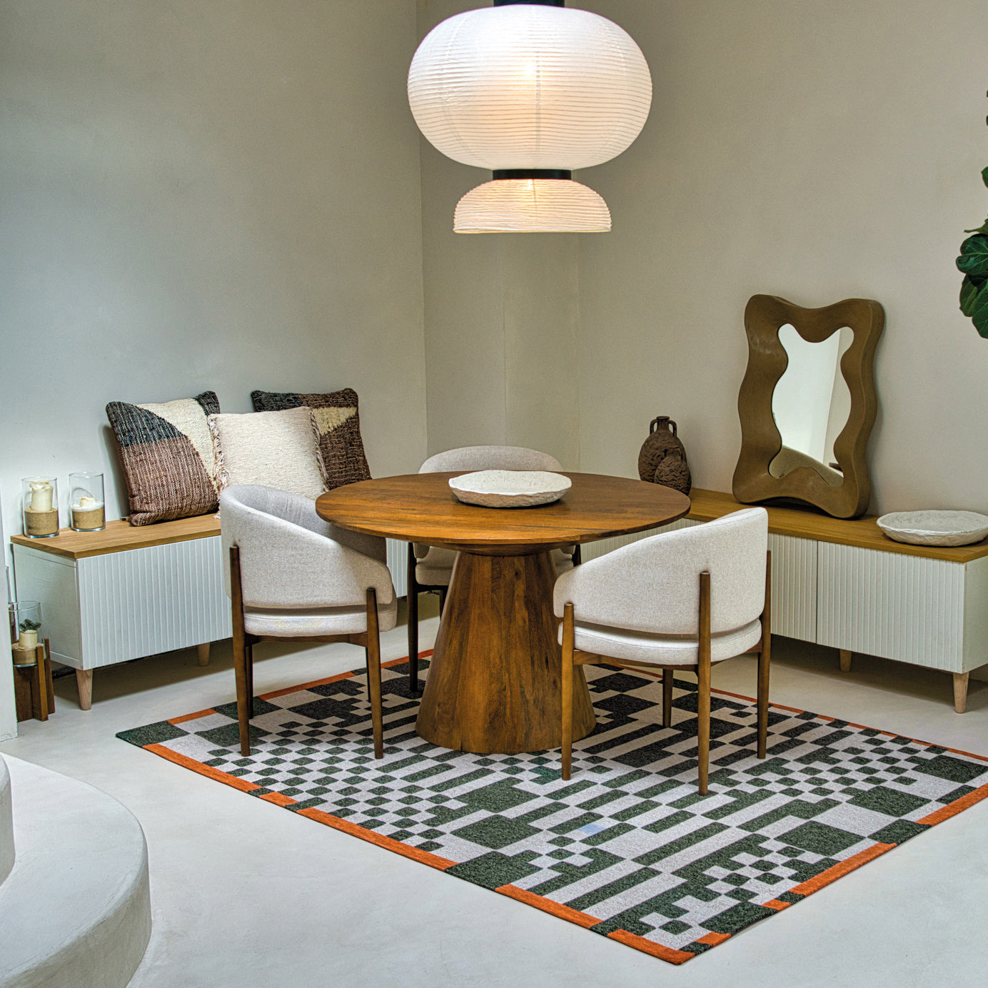 Louis de Poortere Craft Chess Vloerkleed 280 x 390 cm - Deep Green