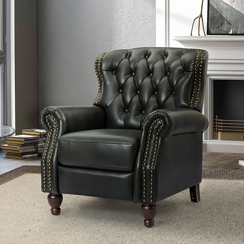WAYFAIR Gabrielle Genuine Leather Oversized Recliner