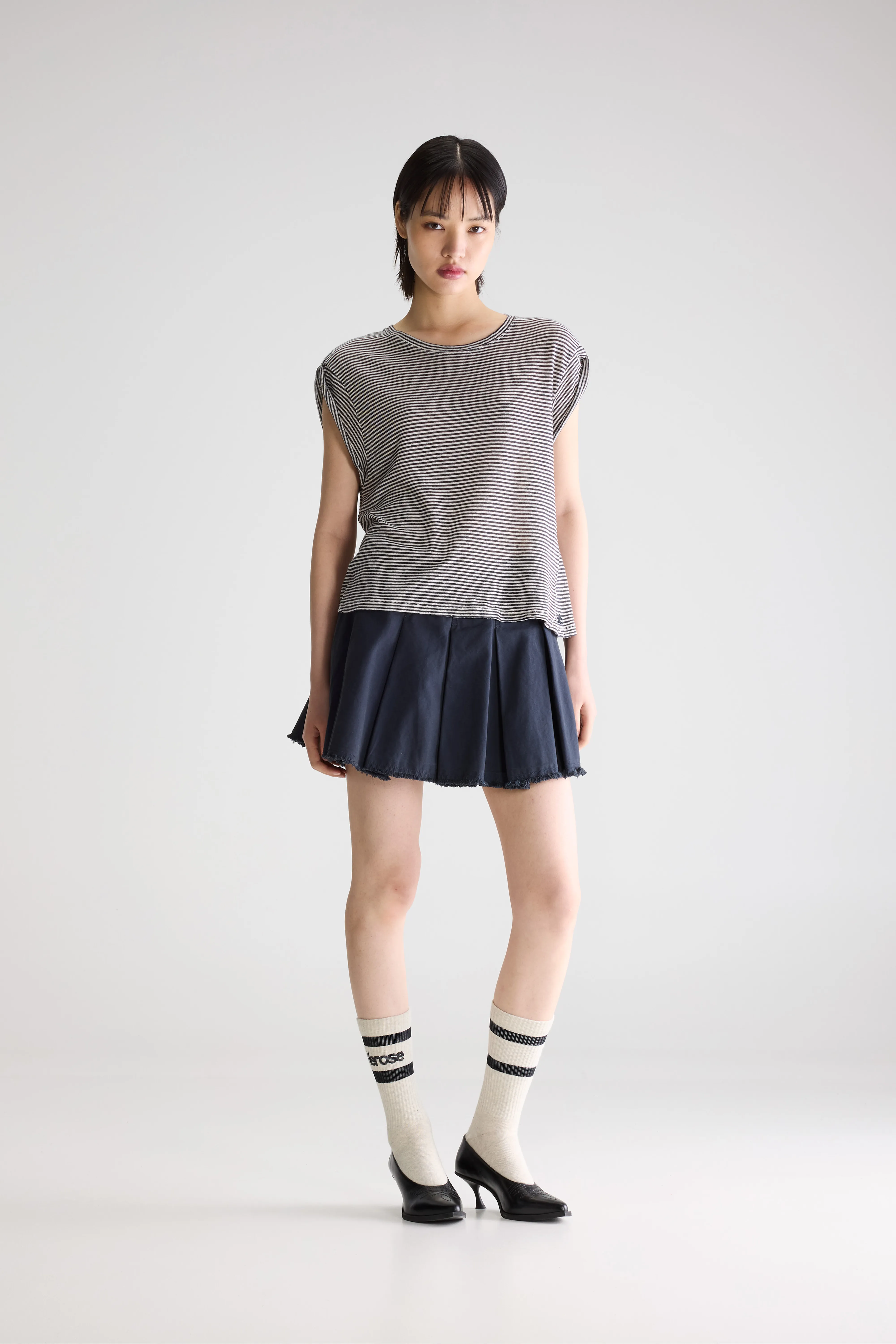 Bellerose Vlyn crewneck t-shirt  (261 / W / STRIPE A)