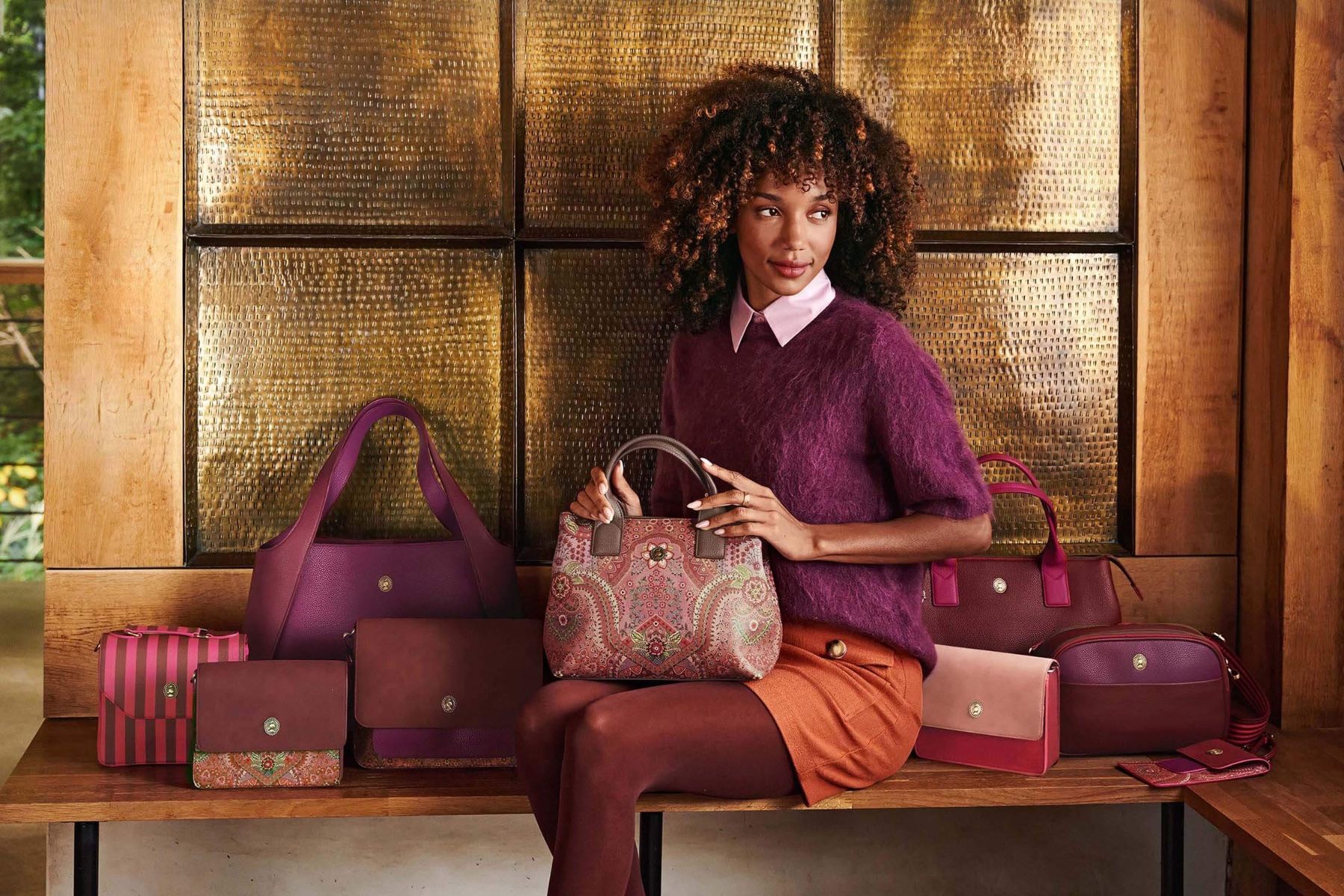 Shoulder Bag Fia Medium Jabali Red