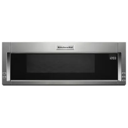 KitchenAid 30-Inch Low Profile Microwave Hood. 1000W. Stainless Steel. Dual LED. 4-Speed Ventilation
