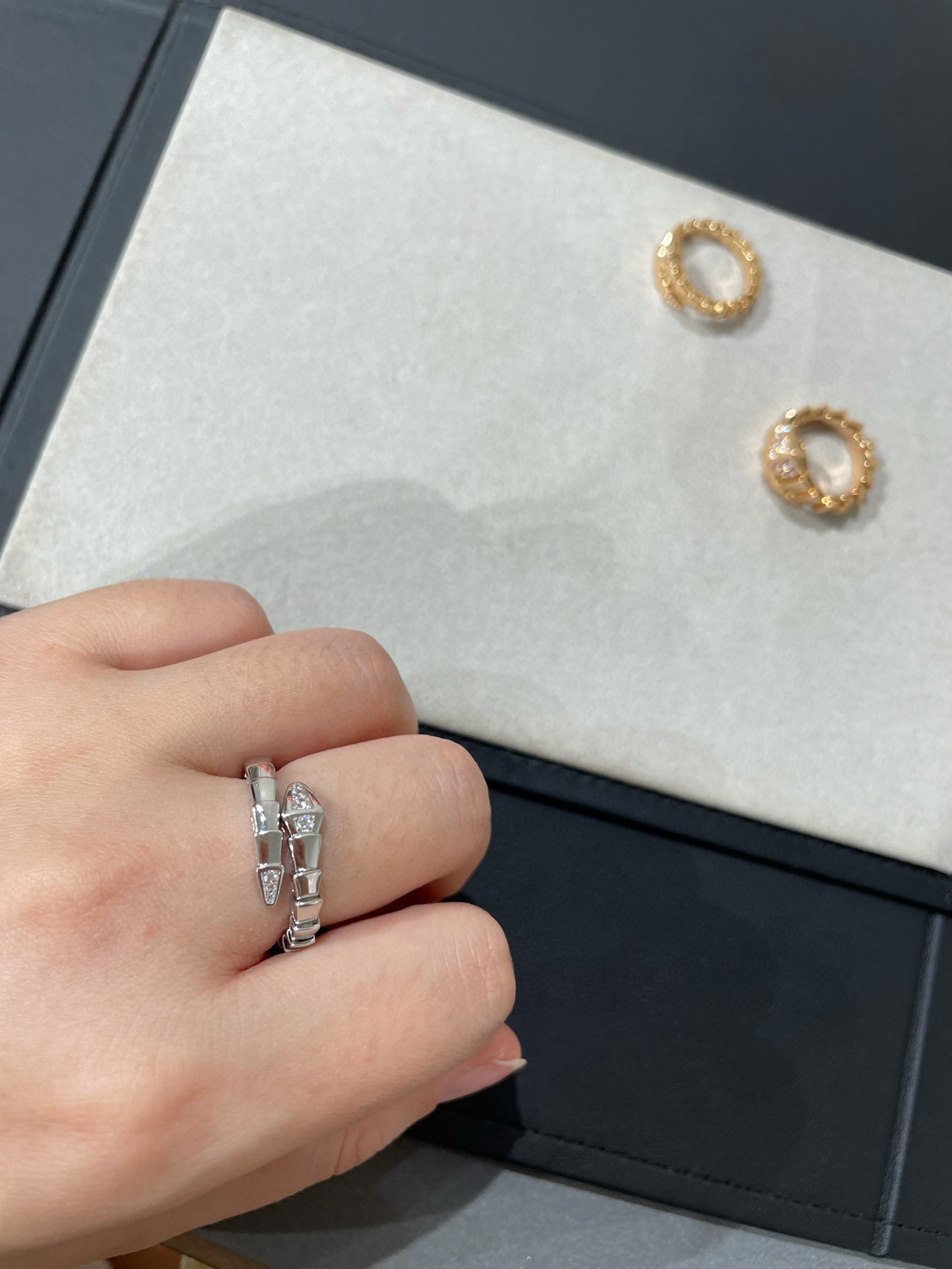 Bvlgari Diamond Head Serpenti Viper Ring - Original Replica Club