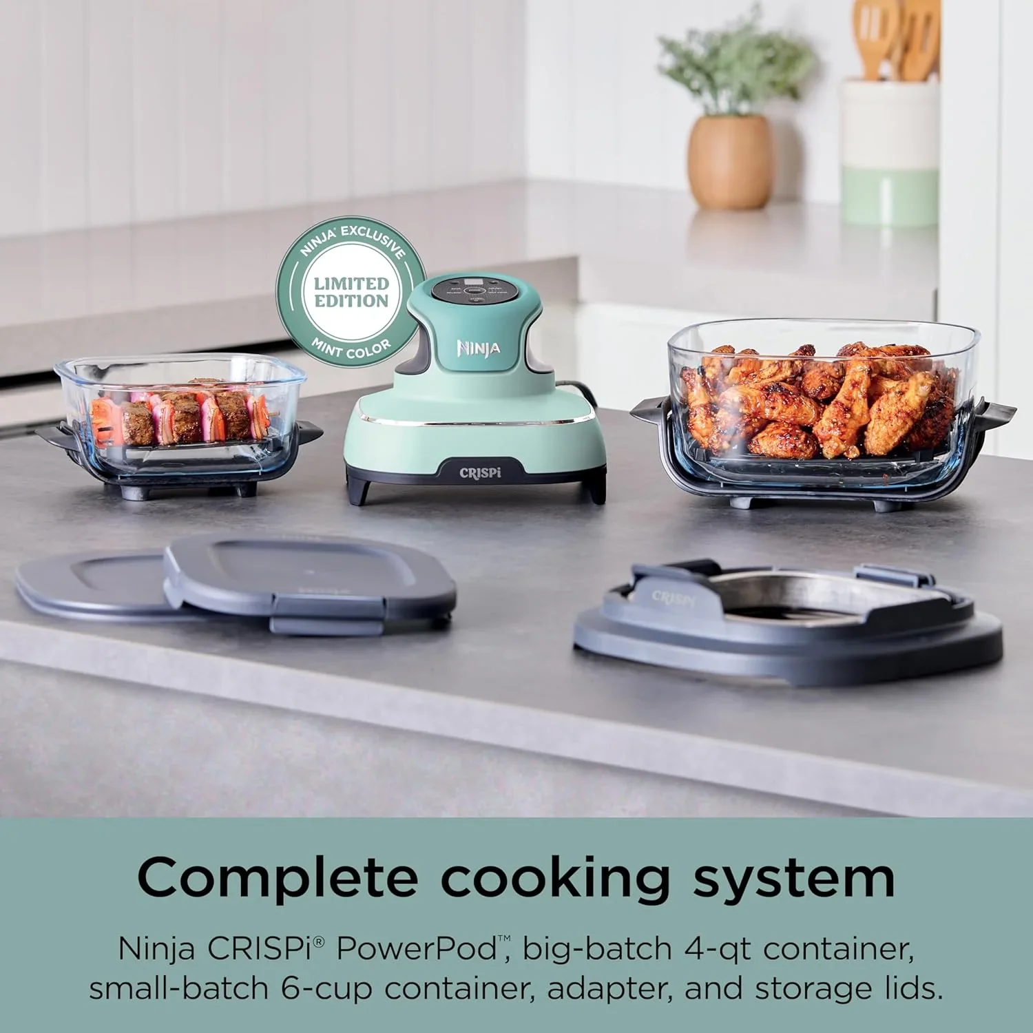Ninja Crispi 4-in-1 Portable Glass Air Fryer Cooking System
