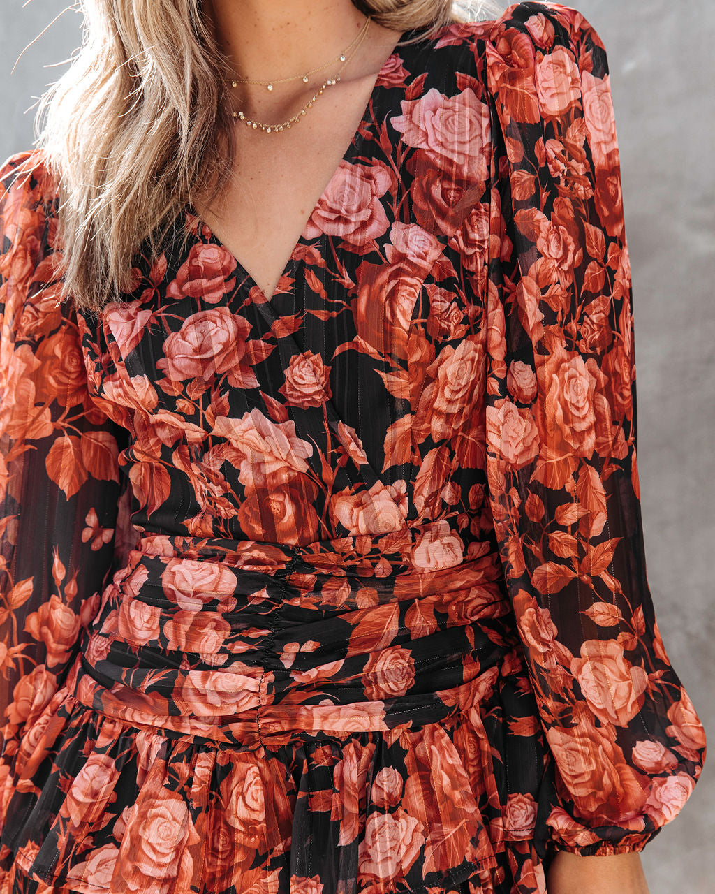 Harvest Love Floral Tiered Mini Dress - Se7enfashion