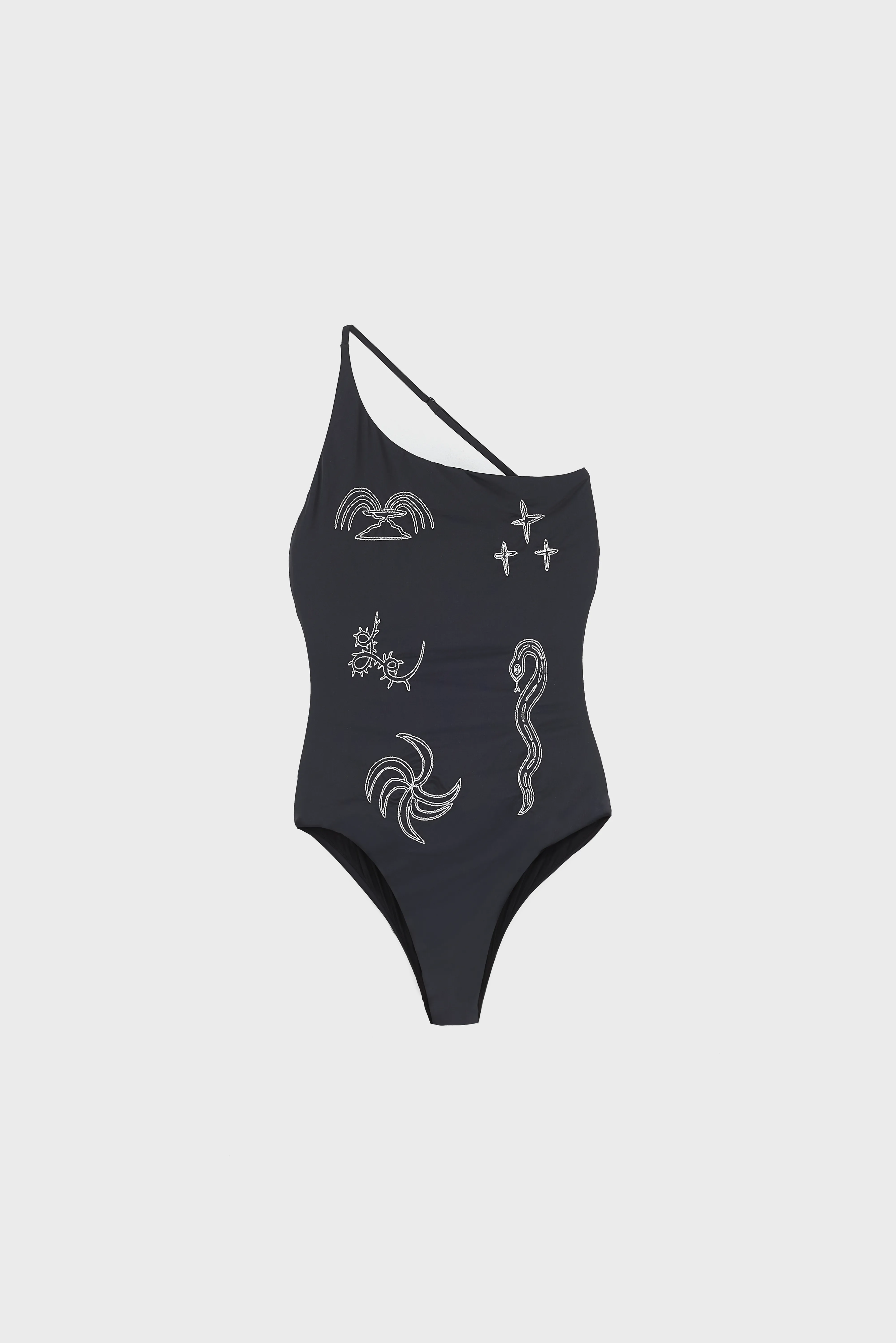 Bellerose Embroidered Tuffo Swimsuit  (261 / W / BLACK)