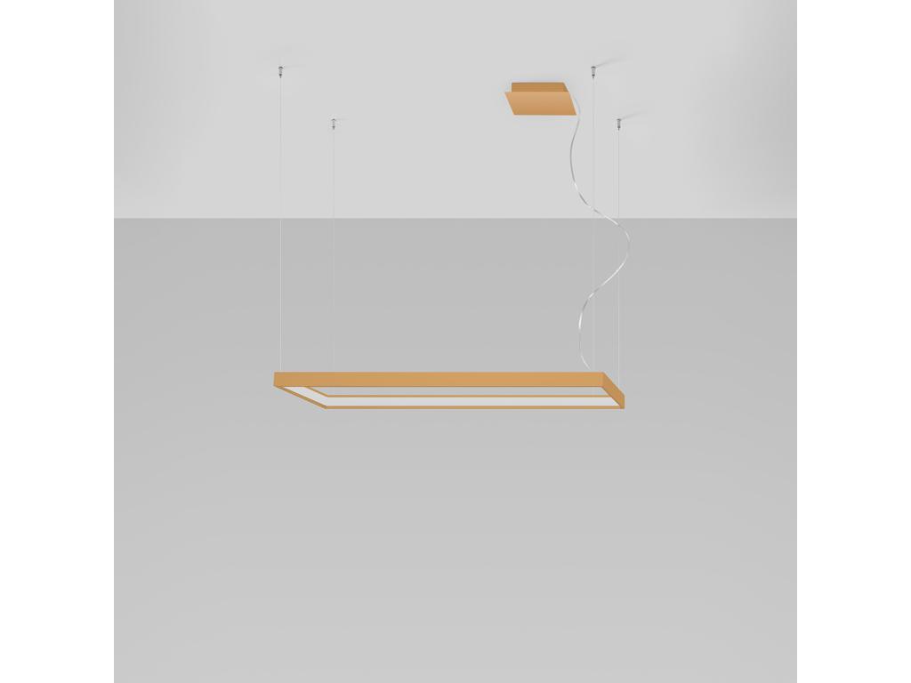 Candelabros Tuula moderno de aluminio - 1 fuentes luminosas - L.100 x A.150 cm - dorado
