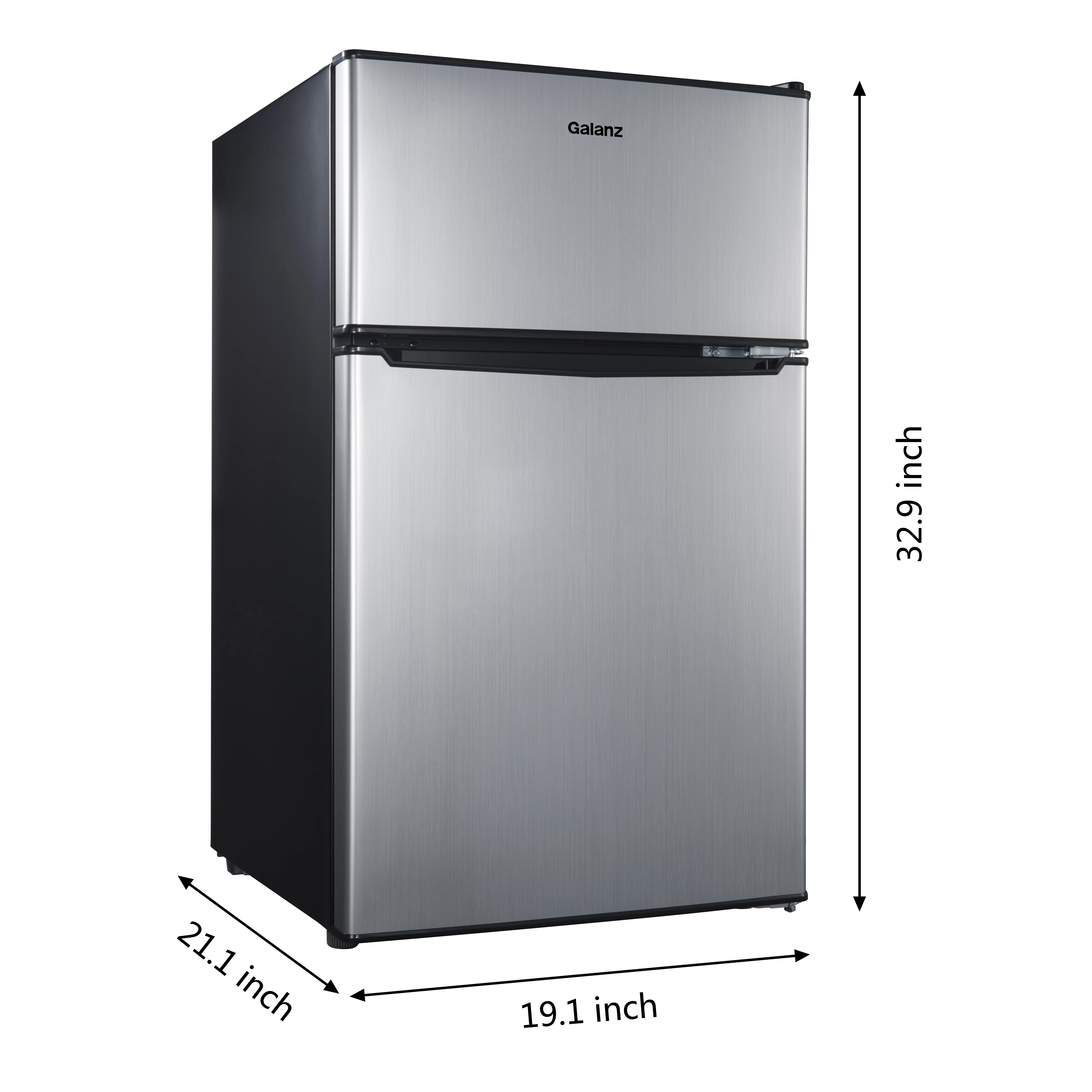 Galanz 3.1 Cu ft Two Door Mini Fridge, Black, New - Image 20