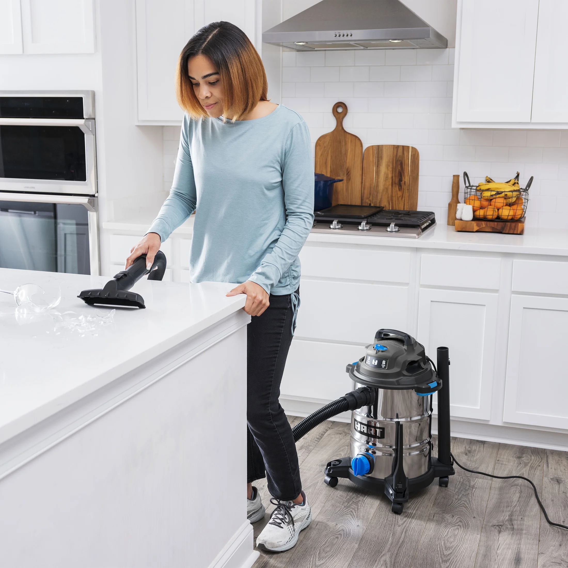 HART 8 Gallon 6 Peak HP Stainless Steel Wet/Dry Vacuum, VOC812SF 3703 - Image 10