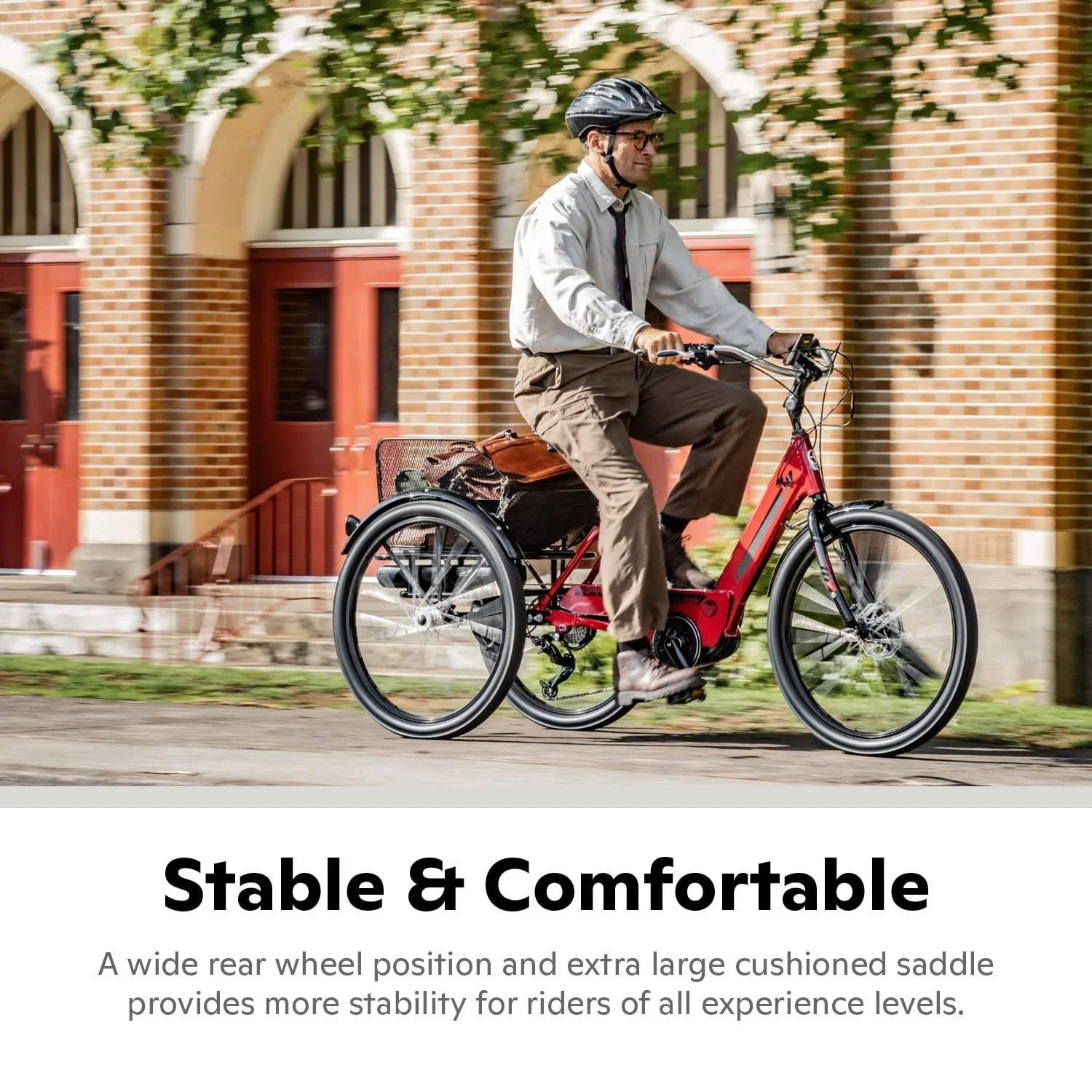 2025 Schwinn Meridian Adult Tricycle Bike Mens and Womens Three Wheel Beach Cruiser 26-inch Wheels Low Step-Through Frame Wide Seat Rear Folding Basket Sin