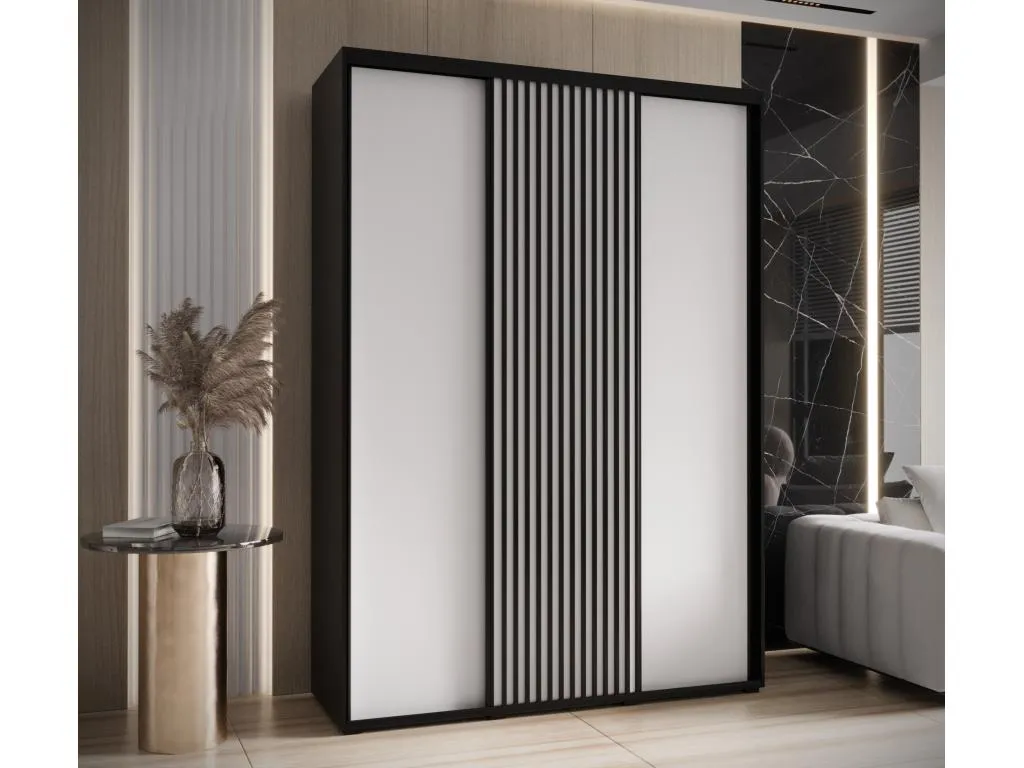 ARMARIO Sancaldeco 1 DE PUERTAS CORREDERAS 205.2/180/60 3 puertas (negro/blanco) DGXW25339