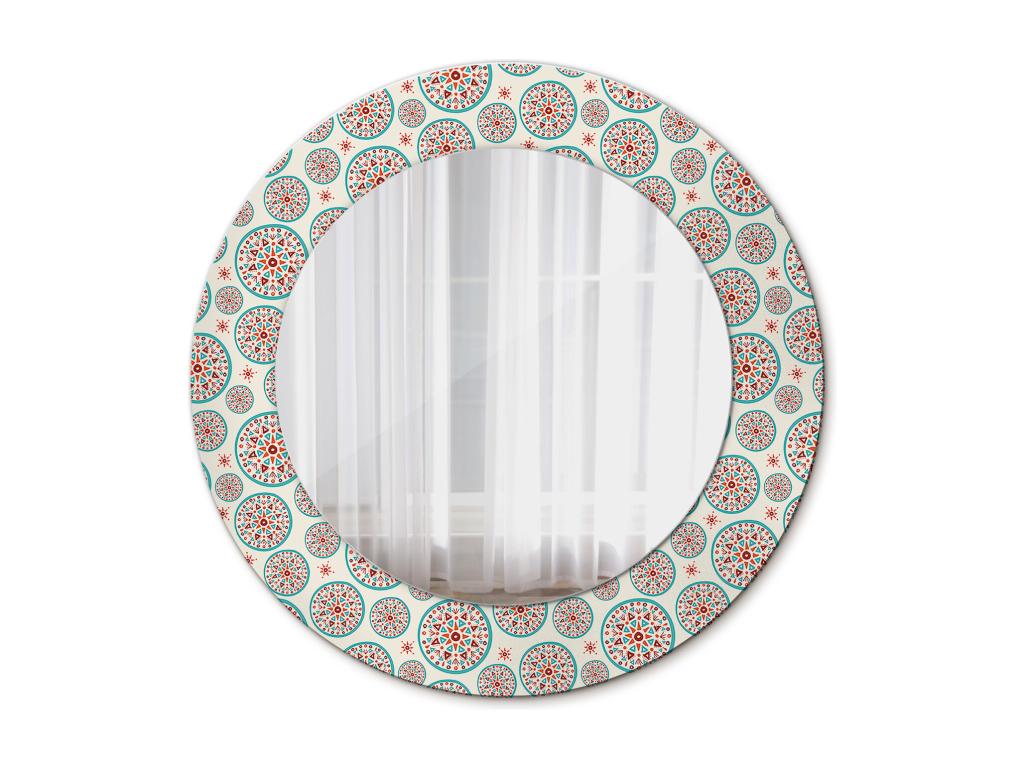 Espejo decorativo redondo - Motivo Boho - 50 cm