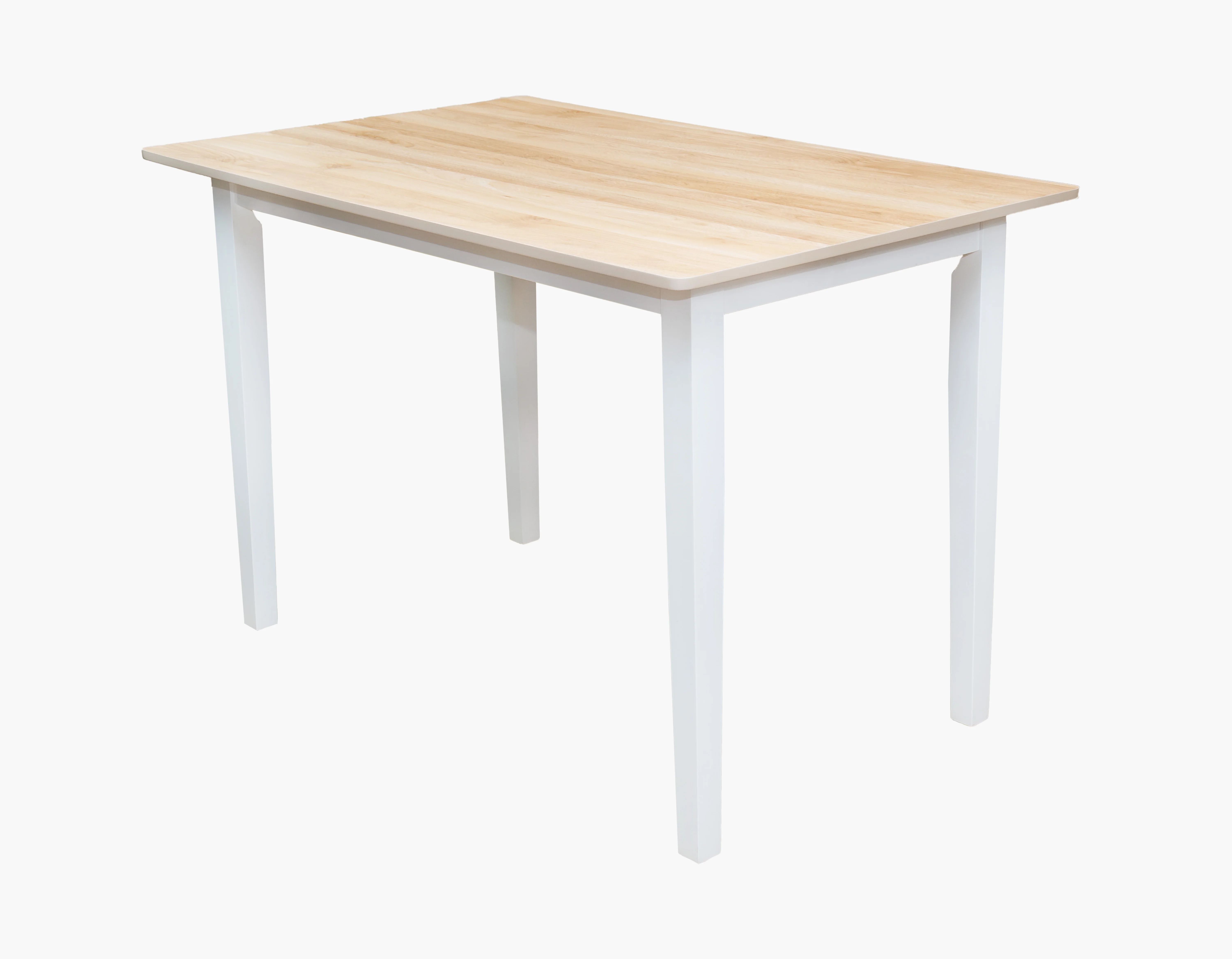 Mainstays 5-Piece Dining Set, 1 Table and 4 Chairs, White, MDF and Rubberwood, Indoor, 46" L x 29" W x 30" H Table - Image 4