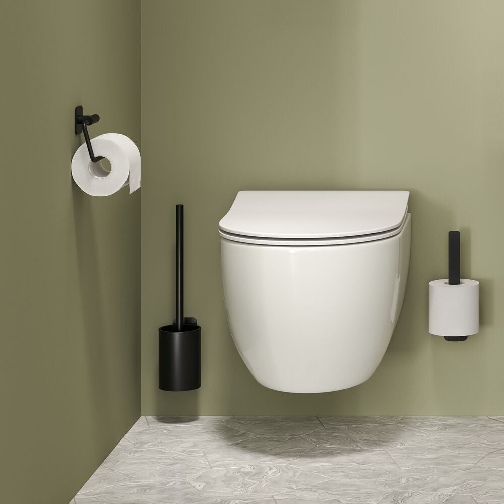 Tiger Colar Toiletborstel met Houder - Zwart