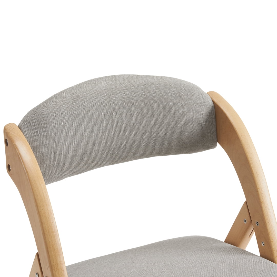 Folding Chairs 2 Pack Wooden Folding Chairs with Padded Seats and Back, Portable Stackable Dining Chairs Set of 2 Folding Chairs Ideal for Kitchen Office Wedding Party Picnic, Khaki - Image 5
