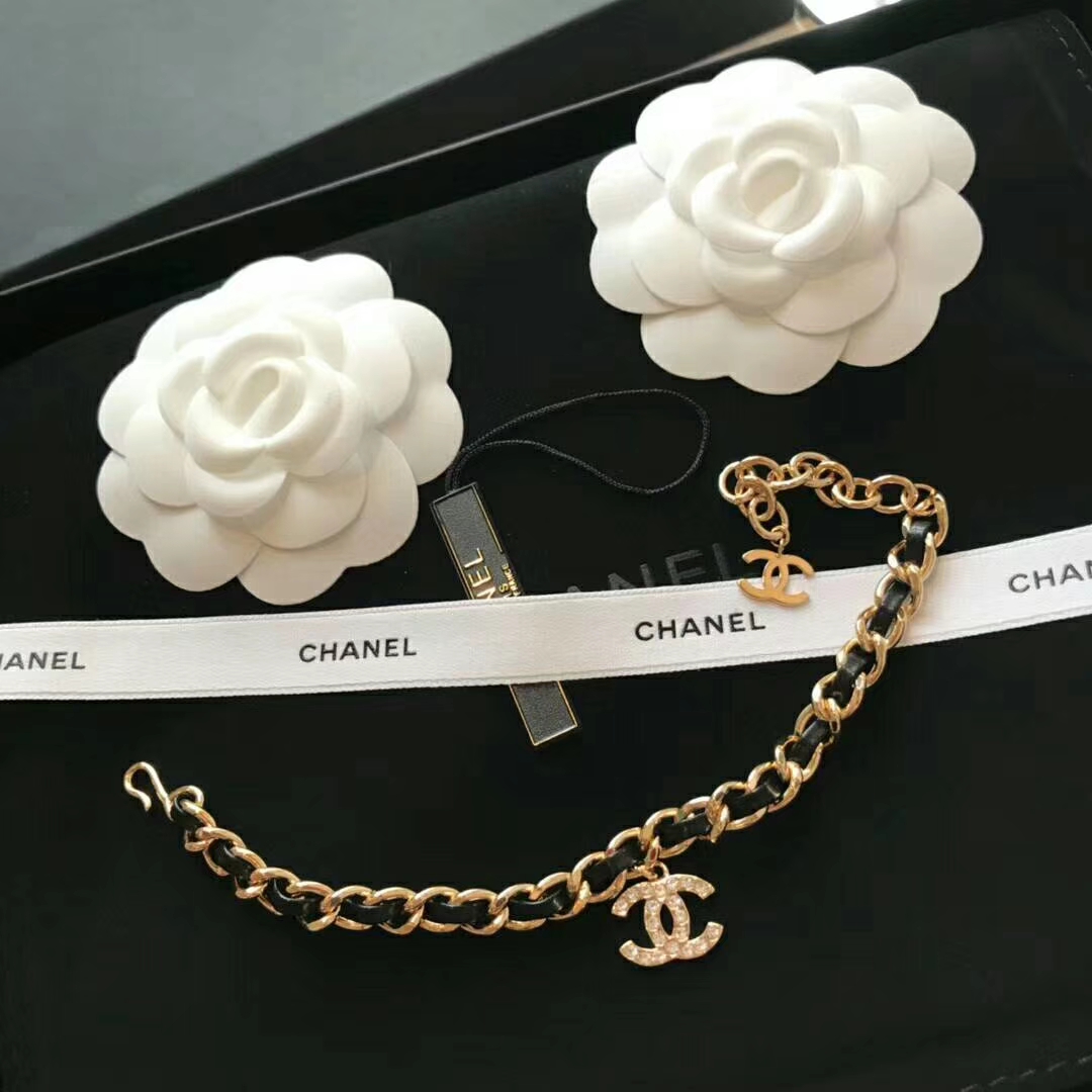 Chanel Leather Woven O Chain Bracelet Choker Necklace - Original Replica Club