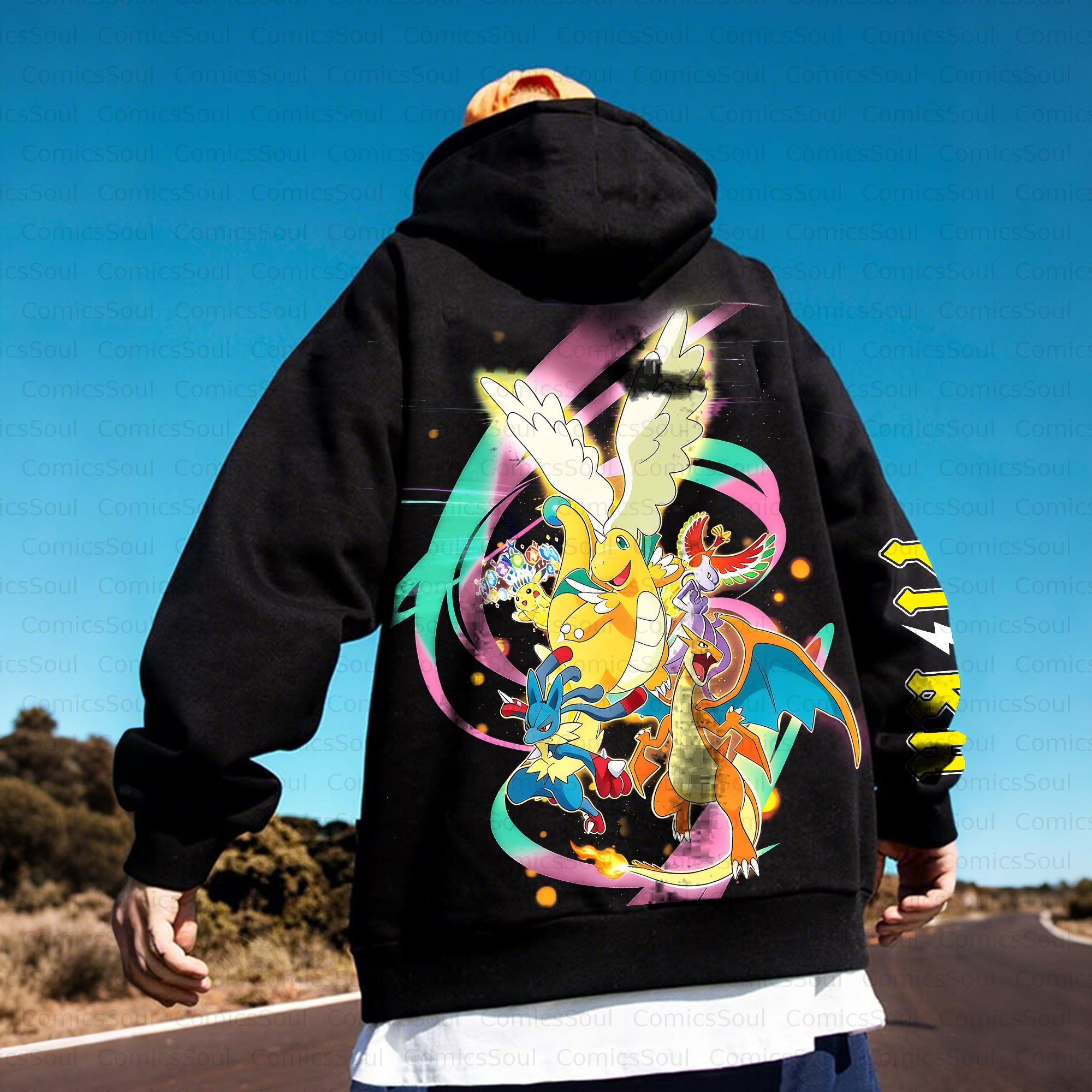 Unisex Anime Inspired Vintage Plush Hoodie