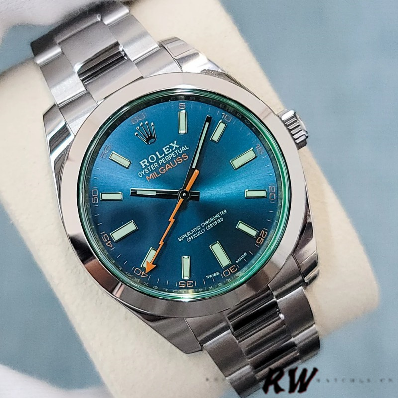 Rolex Milgauss 116400GV Stainless Steel Z-blue Dial 40mm Mens Replica Watch