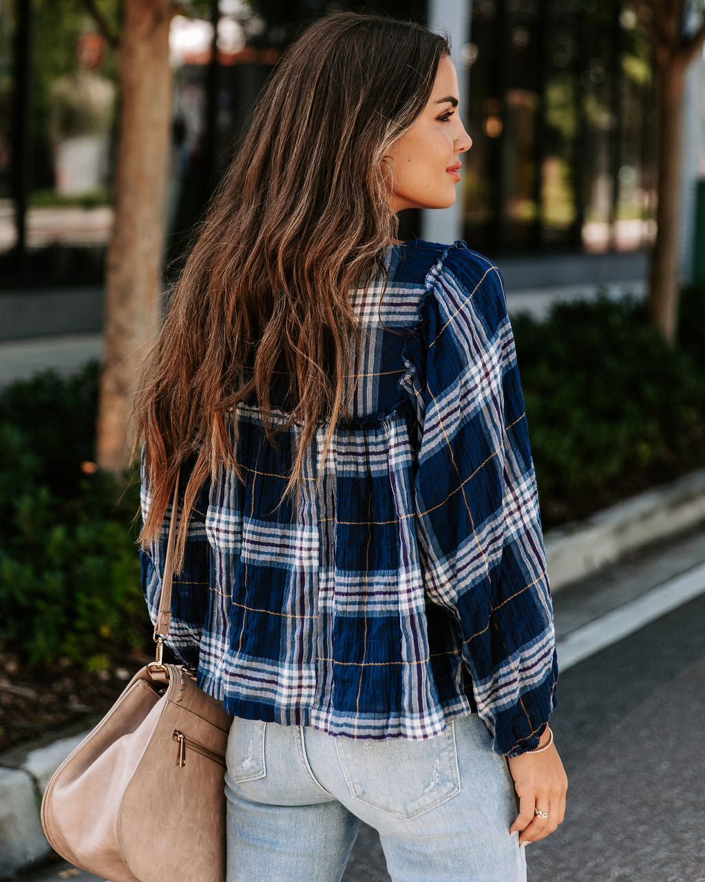Ralphie Plaid Cotton Babydoll Top - FINAL SALE - Se7enfashion