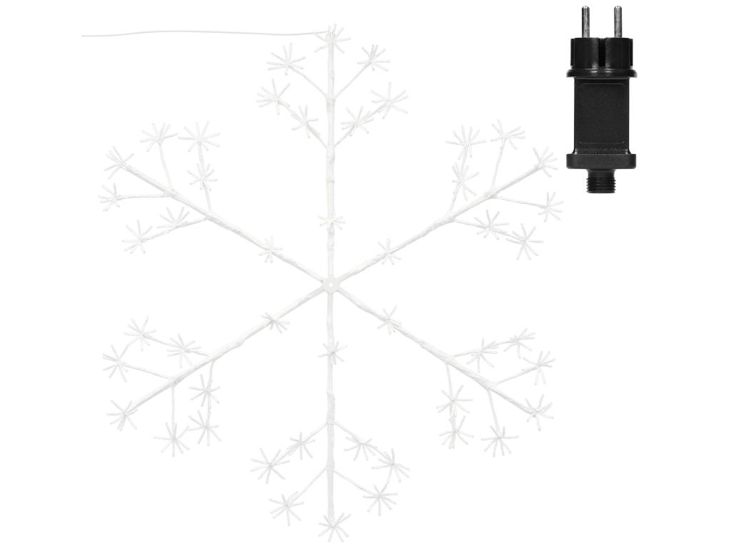 Copo de nieve 384 LEDs luz Laocacasas cálido decoración navideña colgante IP44 120cm