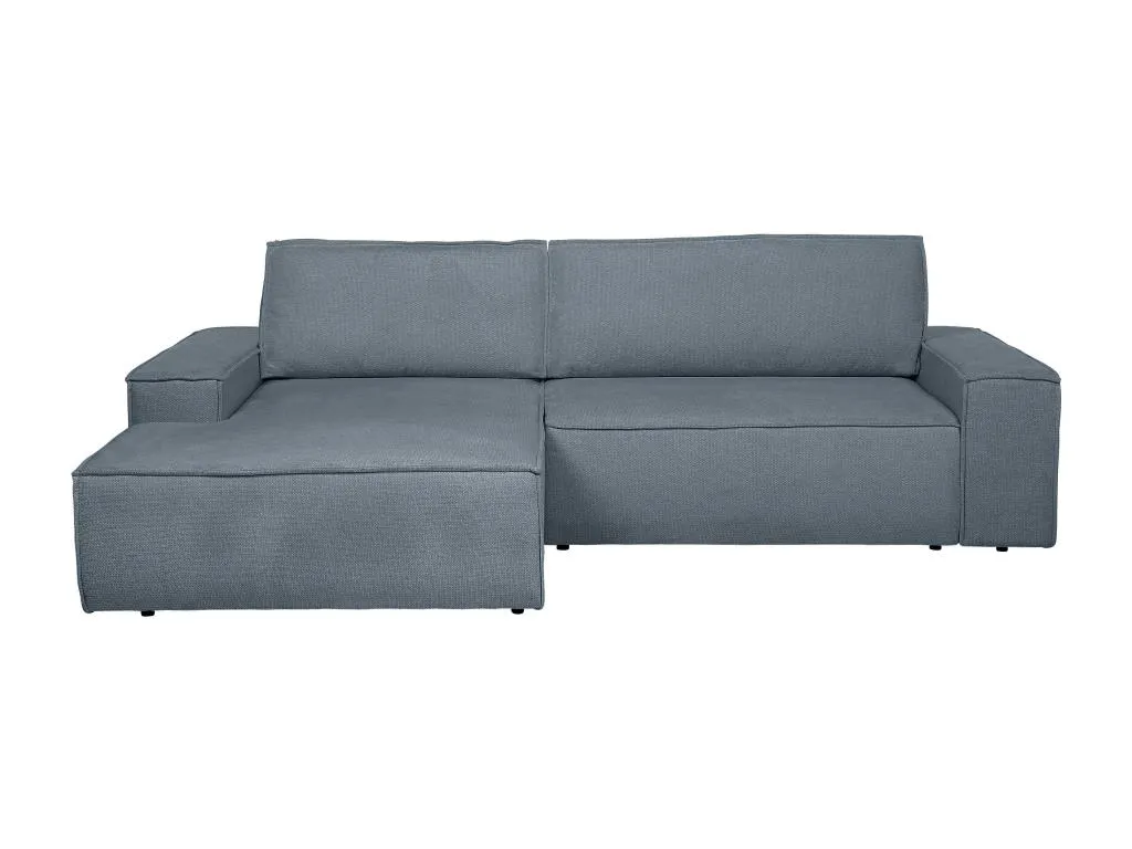 Sofá cama esquinero izquierda de tela texturizada azul Decoesp 11028DXRW