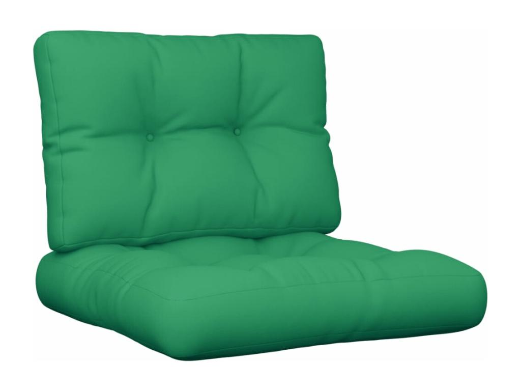 Cojines para palets 2 unidades tela verde