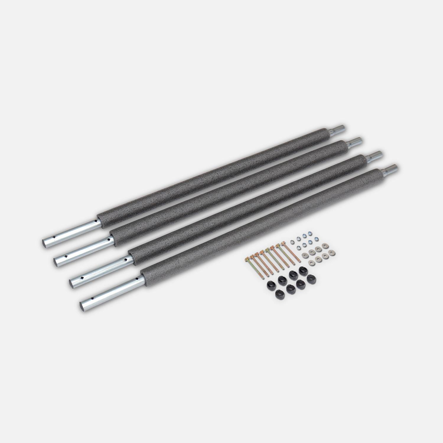 Kit de 4 montantes inferiores - Red de seguridad para cama elástica, 305 a 490cm, set de 4