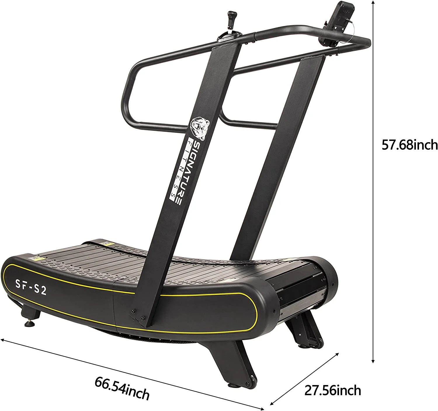 Signature Fitness SF-S2 Sprint Demon - Motorless Curved Sprint Treadmill with Adjustable Levels of Resistance - 300 lb Capacity - Image 5