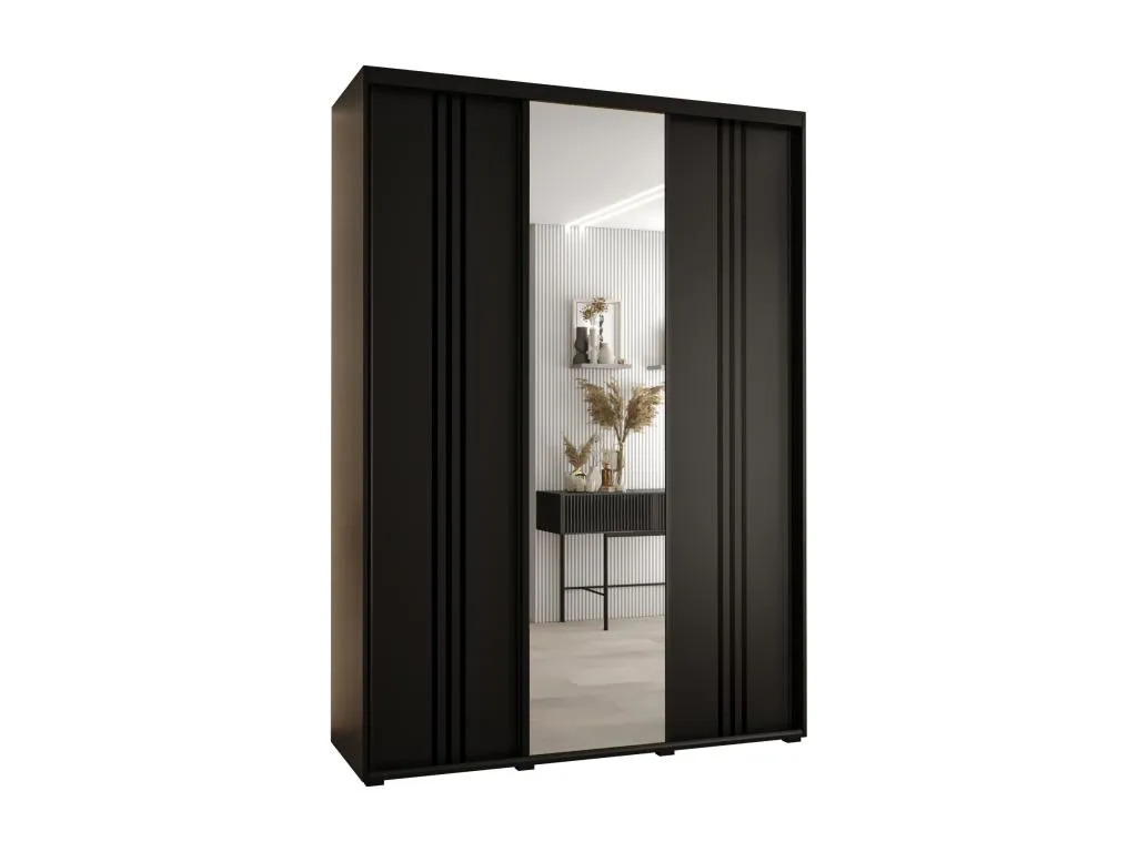 ARMARIO Lluesmamuebles 7 DE PUERTAS CORREDERAS 235.2/180/45 3 puertas (Negro/Negro/Negro)