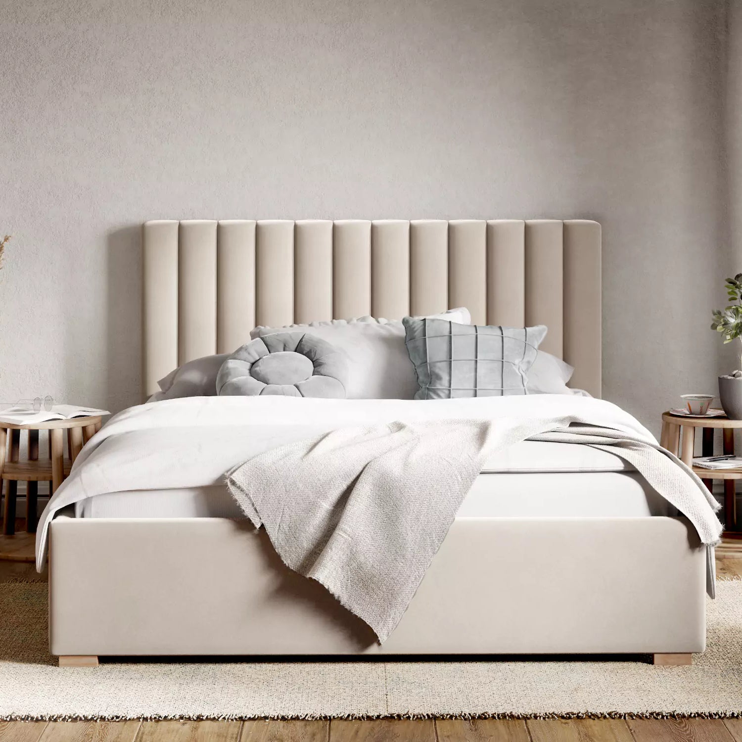 Blokker Mara Tweepersoonsbed met Opbergruimte 180 x 200 cm - Fluweel /