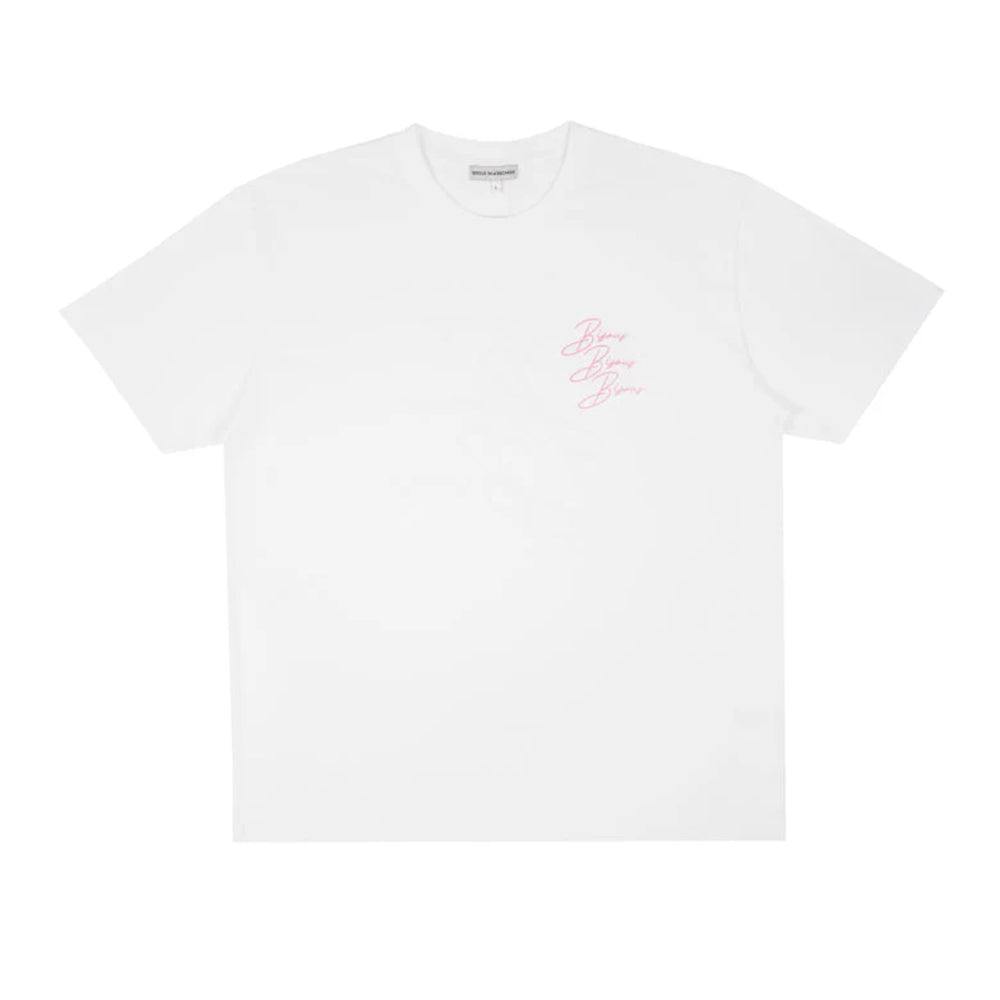 Bisous Skateboard - T-shirt Cigarette - Blanc