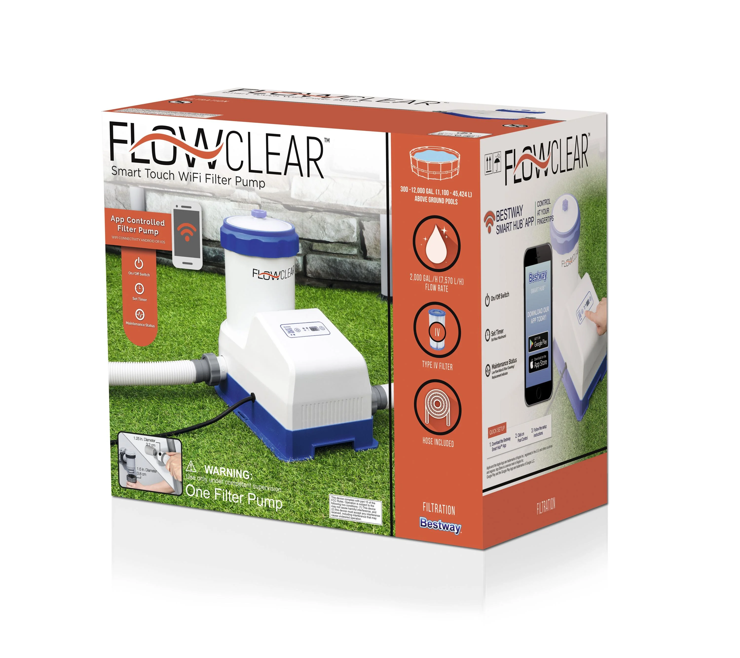 Flowclear 2000 Gal Smart Touch Wifi Above-Ground Pool Pump - Image 12