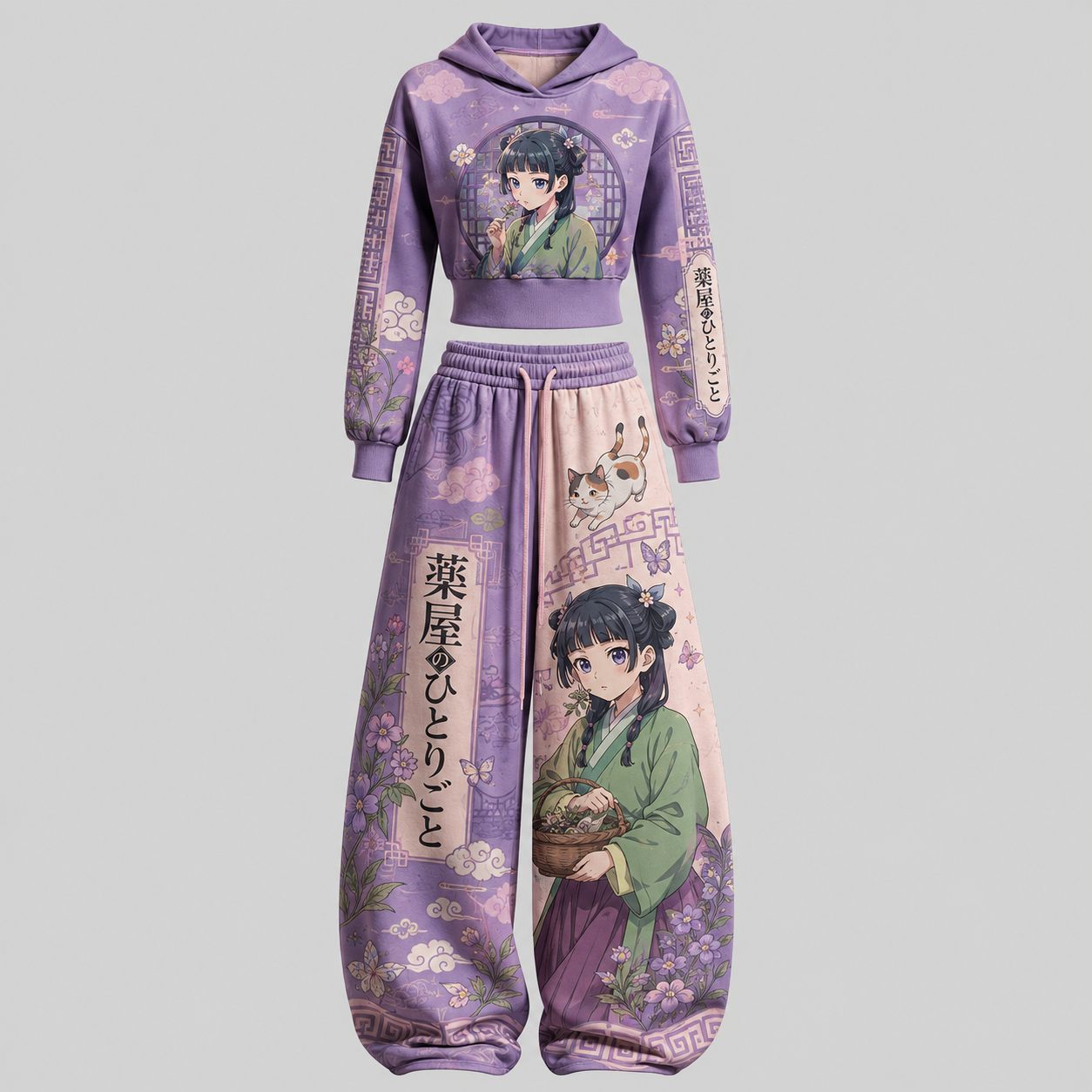 The Apothecary Diaries Hoodie & Pants TwoPiece Tracksuit Set TeeThreads Sustain the Scene with Custom Apparel