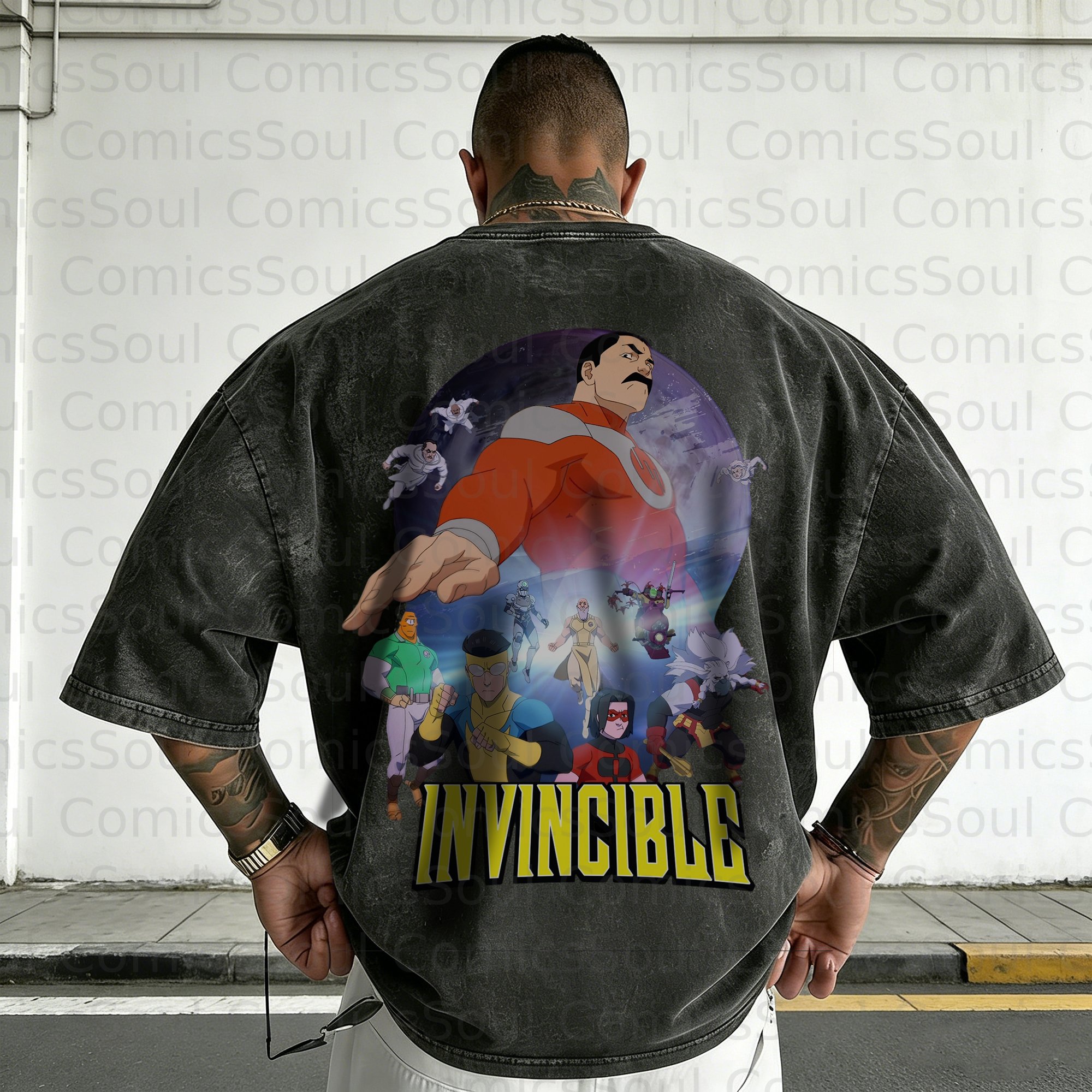 Unisex Anime Inspired Vintage Washed T-Shirt