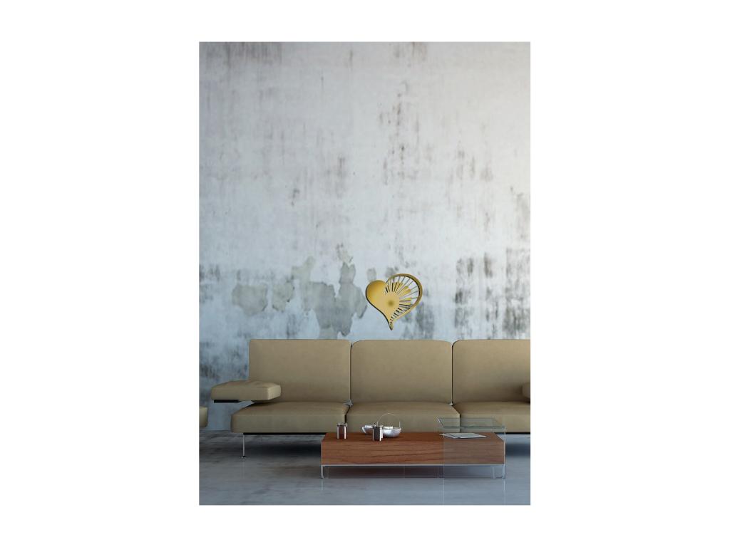 Decoración de Metal Pianoforte 6, Oro, 63x1,5x63 cm, Hogarmagic