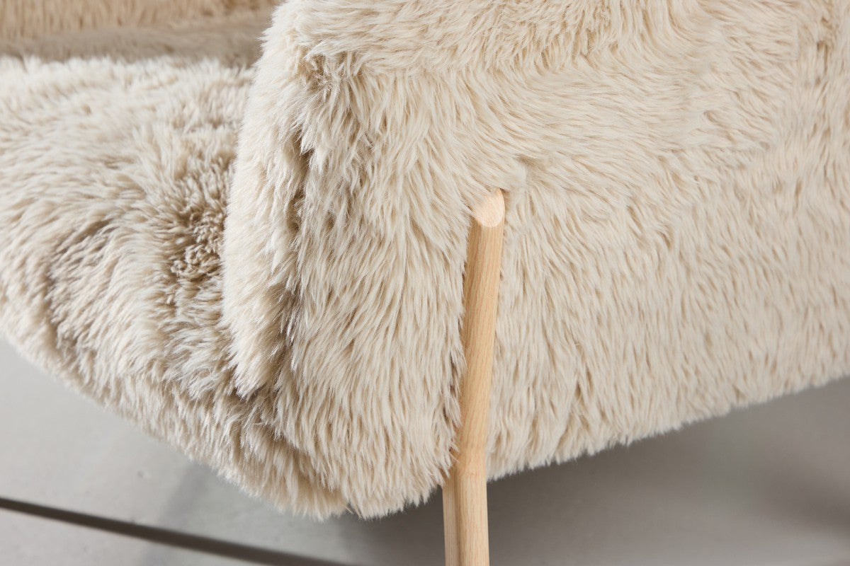 Rebellenclub Norana Fauteuil - 70x78x77cm - Beige