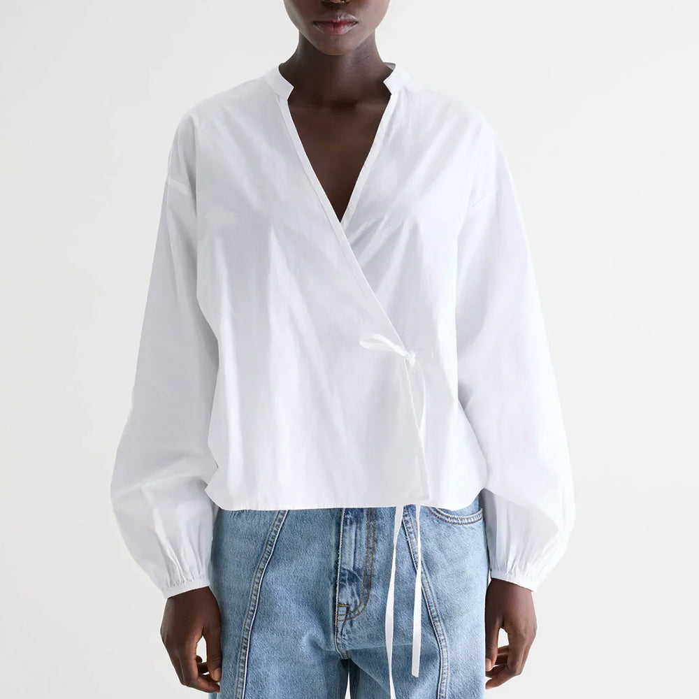 Bellerose - Blouse croisée Collin - Blanc