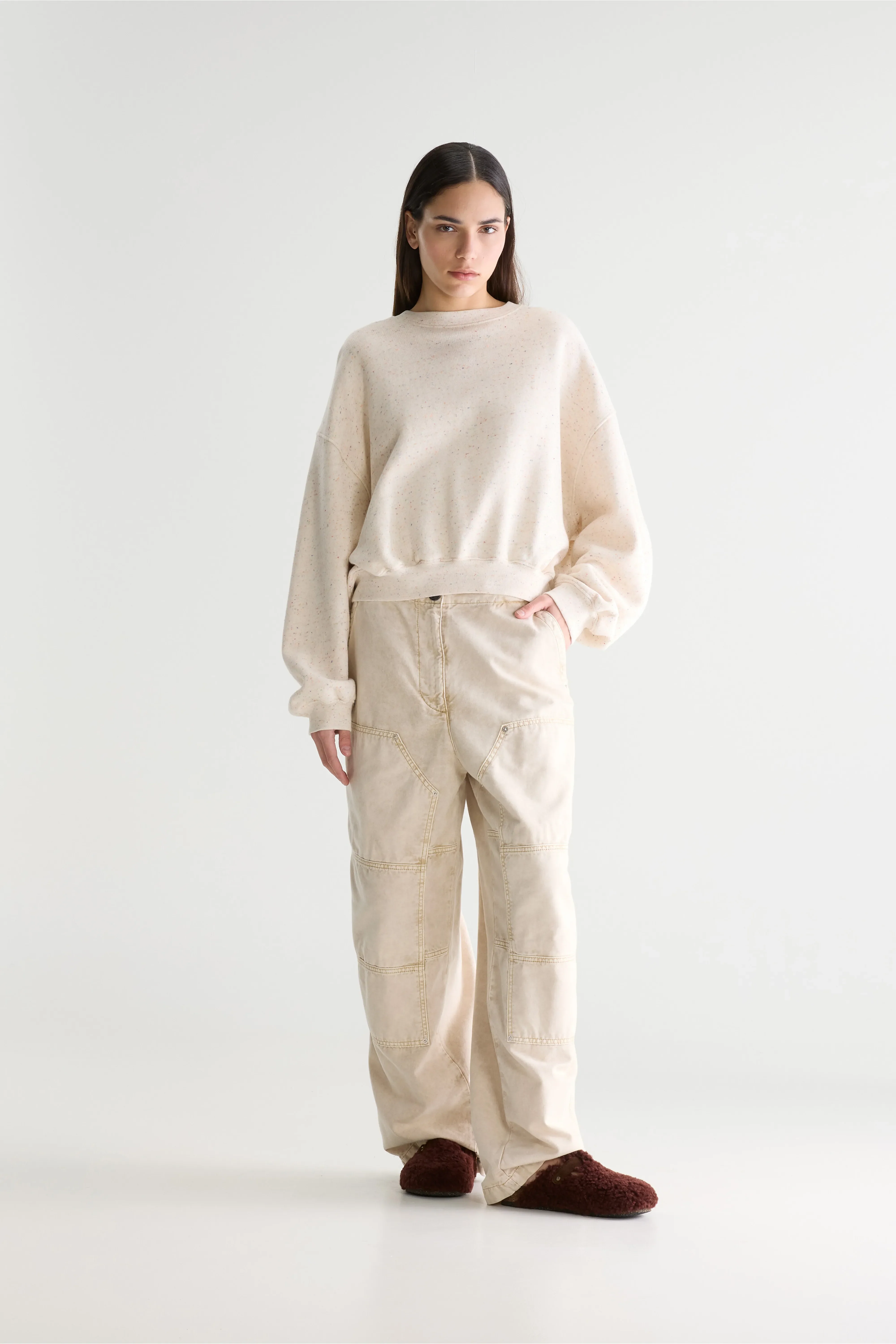 Bellerose Fancy cropped crewneck sweatshirt (261 / W / COMBO C)